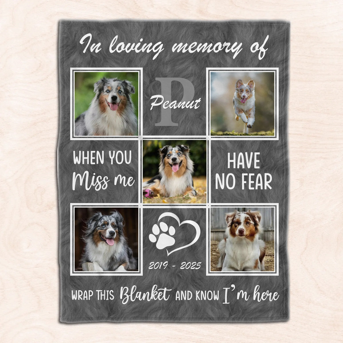 Hug This Blanket And Know I’m Here - Personalized Blanket, Memorial Gift For Loss Of Pet