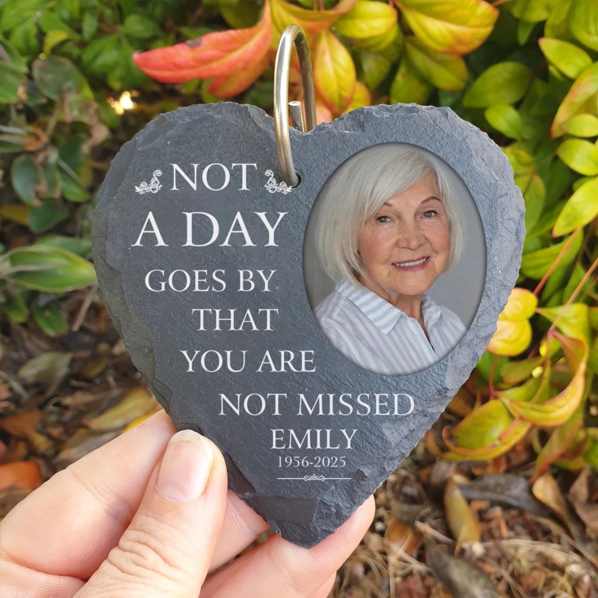 Sympathy Gift, Not A Day Goes By That You Are Not Missed - Personalized Garden Slate