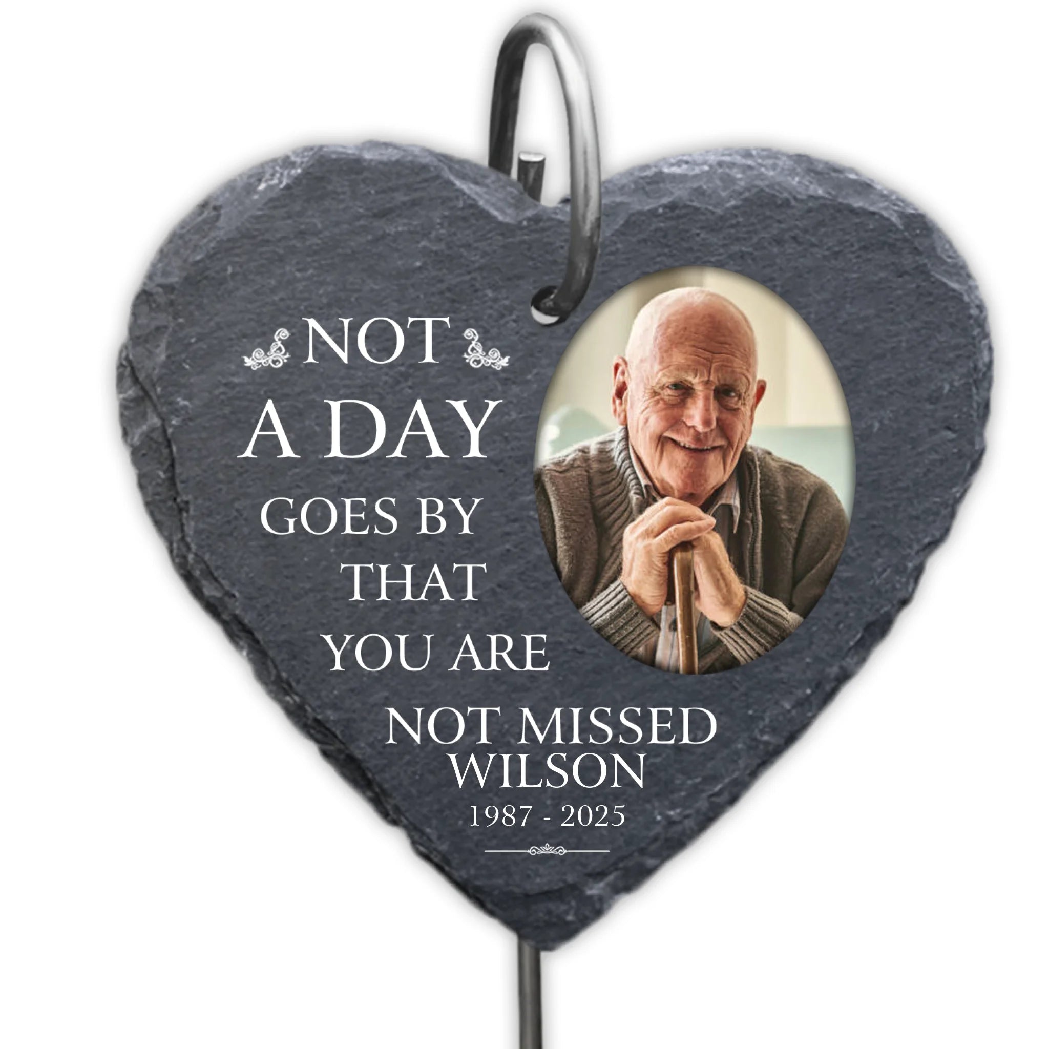 Sympathy Gift, Not A Day Goes By That You Are Not Missed - Personalized Garden Slate