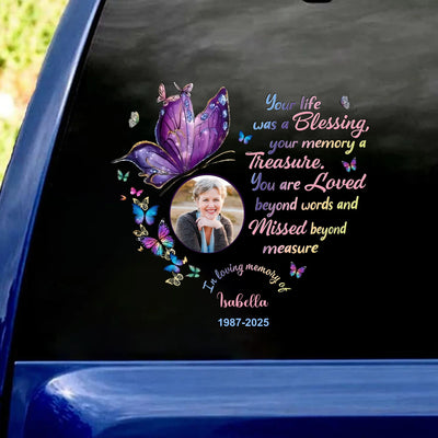 Missing You Is The Heartache That Never Goes Away - Personalized Decal, Memorial Gift