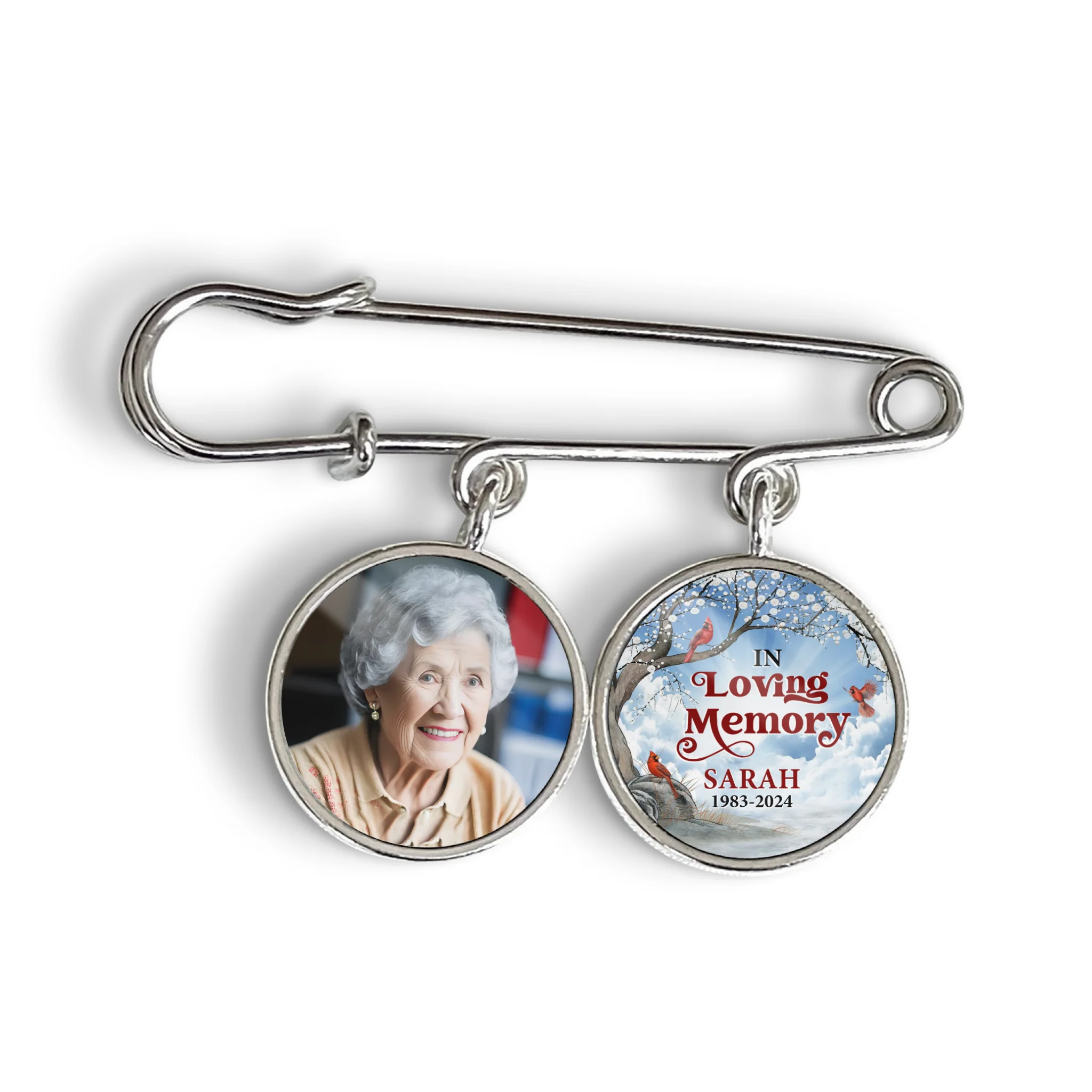 I Will Carry You With Me Until I See You Again - Personalized Lapel Pin, Memorial Gift