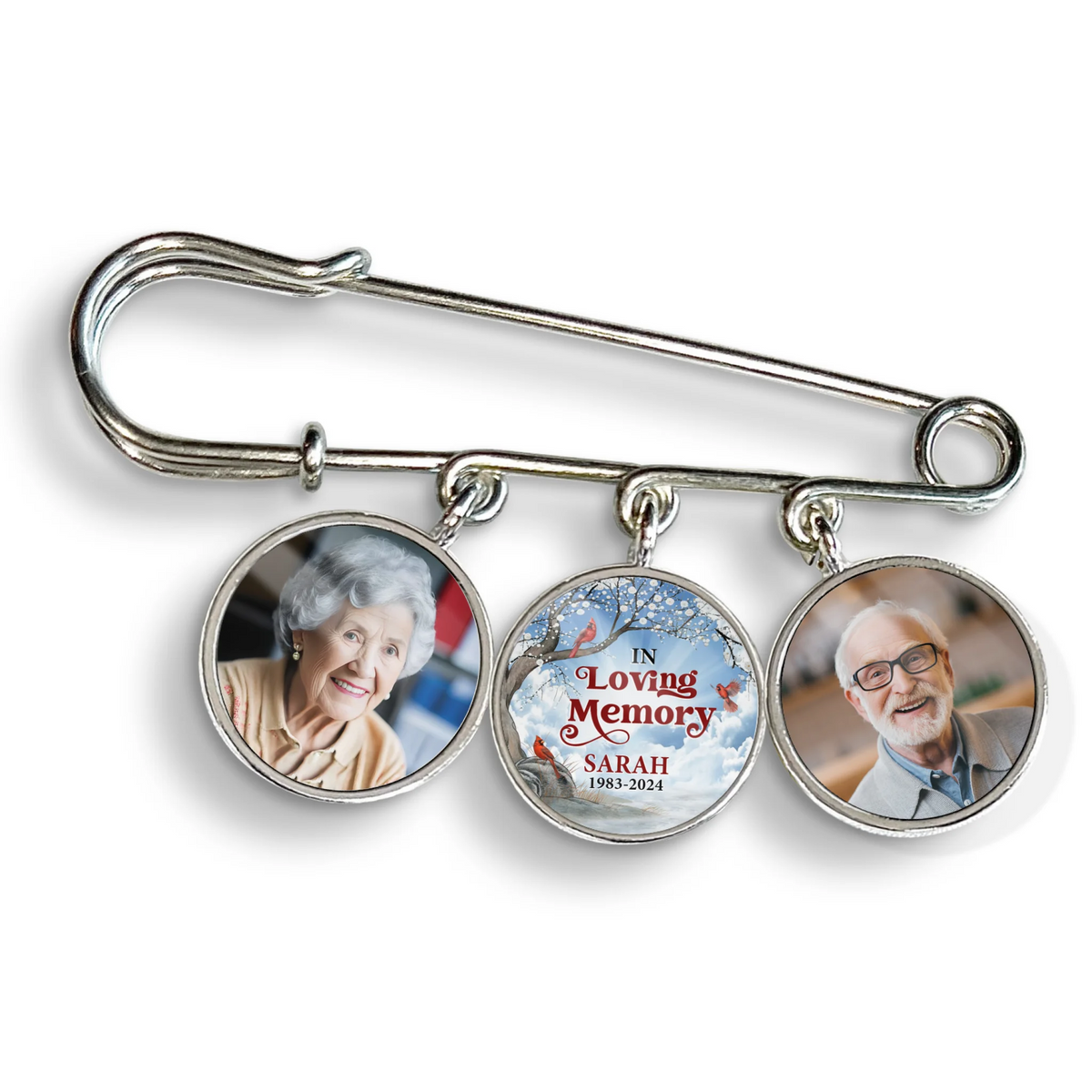 I Will Carry You With Me Until I See You Again - Personalized Lapel Pin, Memorial Gift