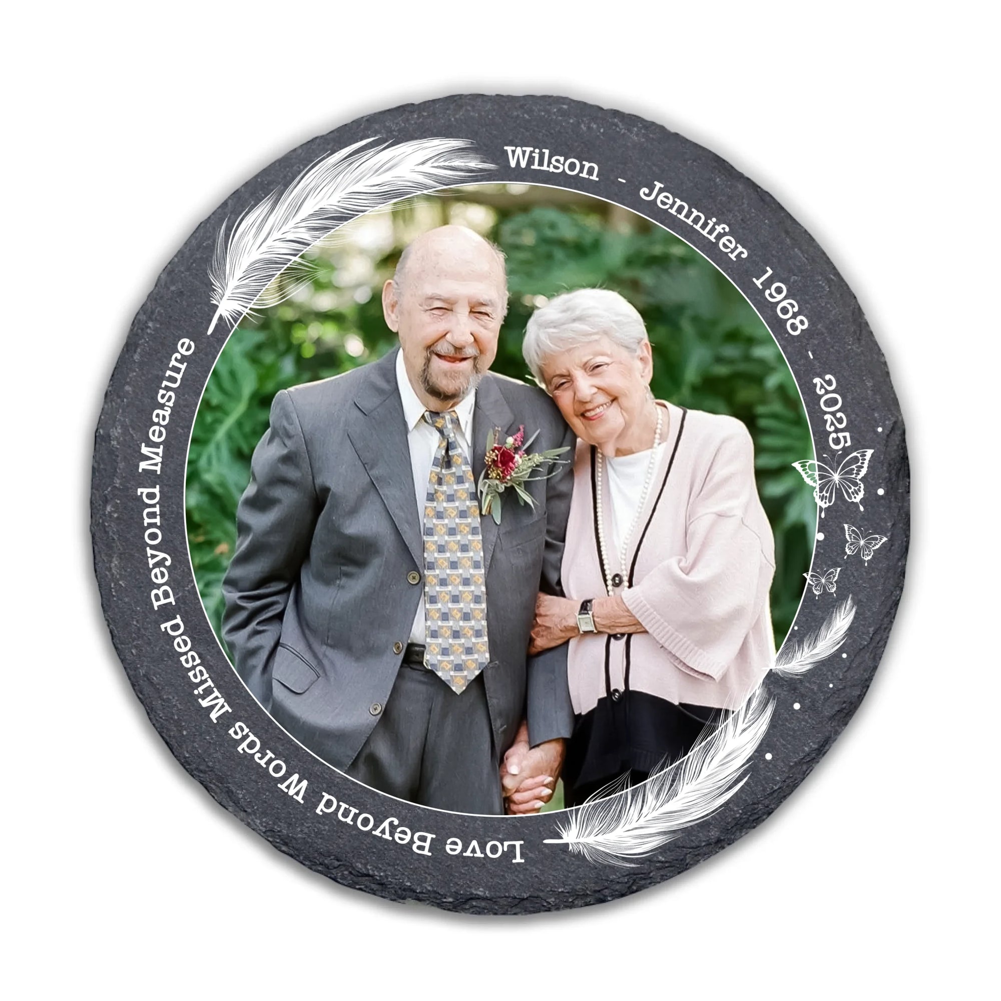 Love Beyond Words Missed Beyond Measure - Personalized Memorial Stone