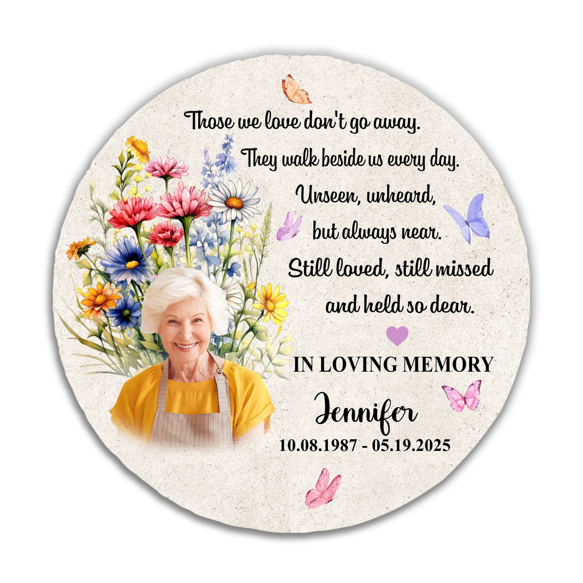 Those We Love Don&#39;t Go Away - Personalized Memorial Stone, Sympathy Gift, Loss Of The Loved One Gift