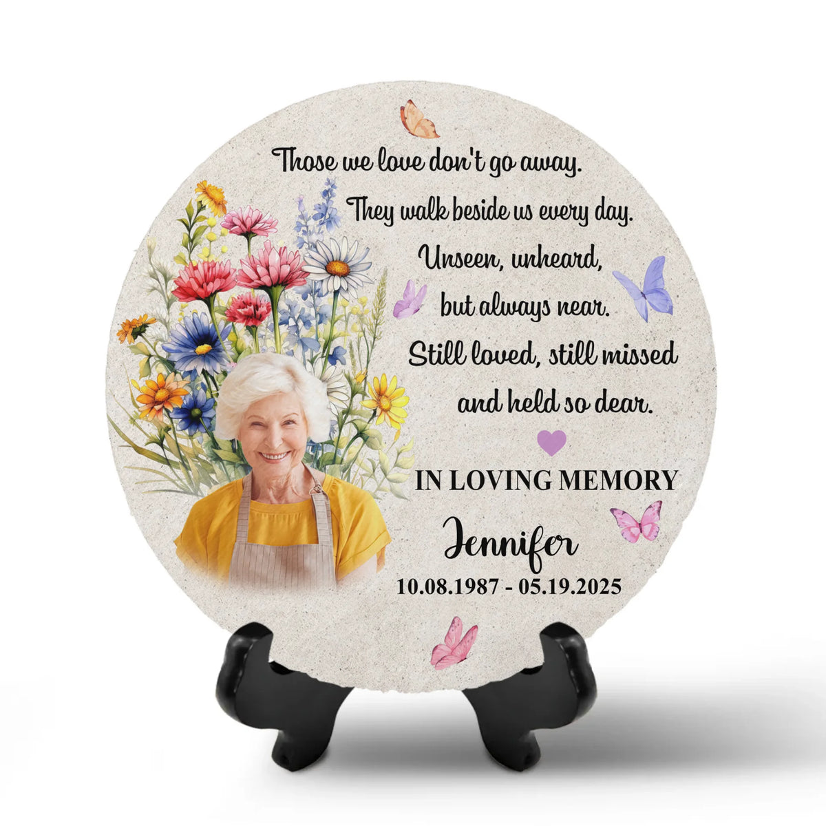 Those We Love Don't Go Away - Personalized Memorial Stone, Sympathy Gift, Loss Of The Loved One Gift