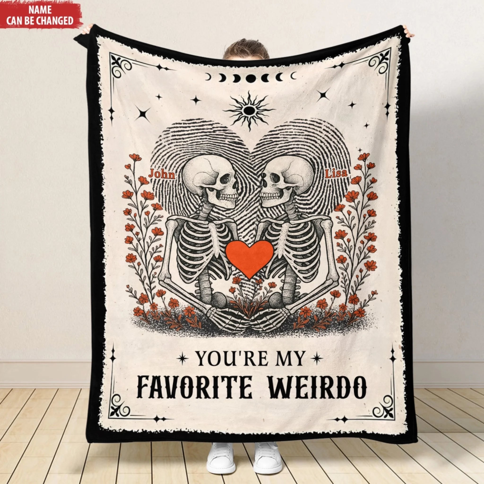 You're My Favorite Weirdo - Personalized Blanket, Funny Gift For Husband And Wife