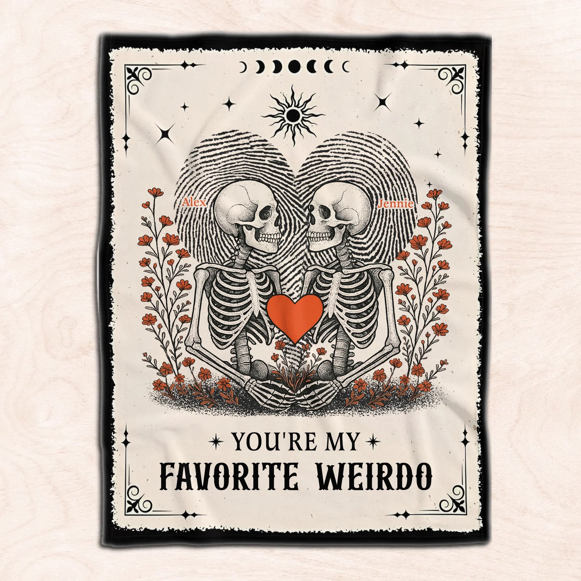 You're My Favorite Weirdo - Personalized Blanket, Funny Gift For Husband And Wife