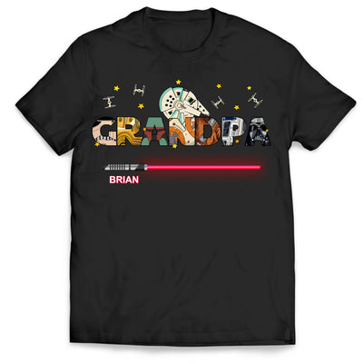 Grandpa Darth Vader - Personalized T-Shirt, Gift For Grandpa, Birthday Gift For Grandfather