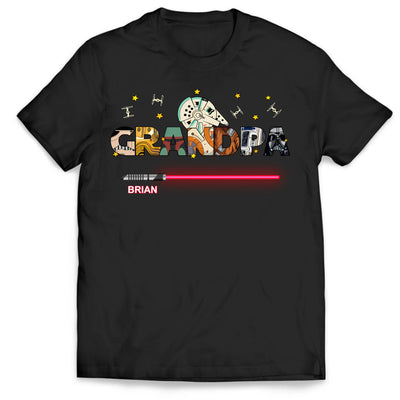 Grandpa Darth Vader - Personalized T-Shirt, Gift For Grandpa, Birthday Gift For Grandfather