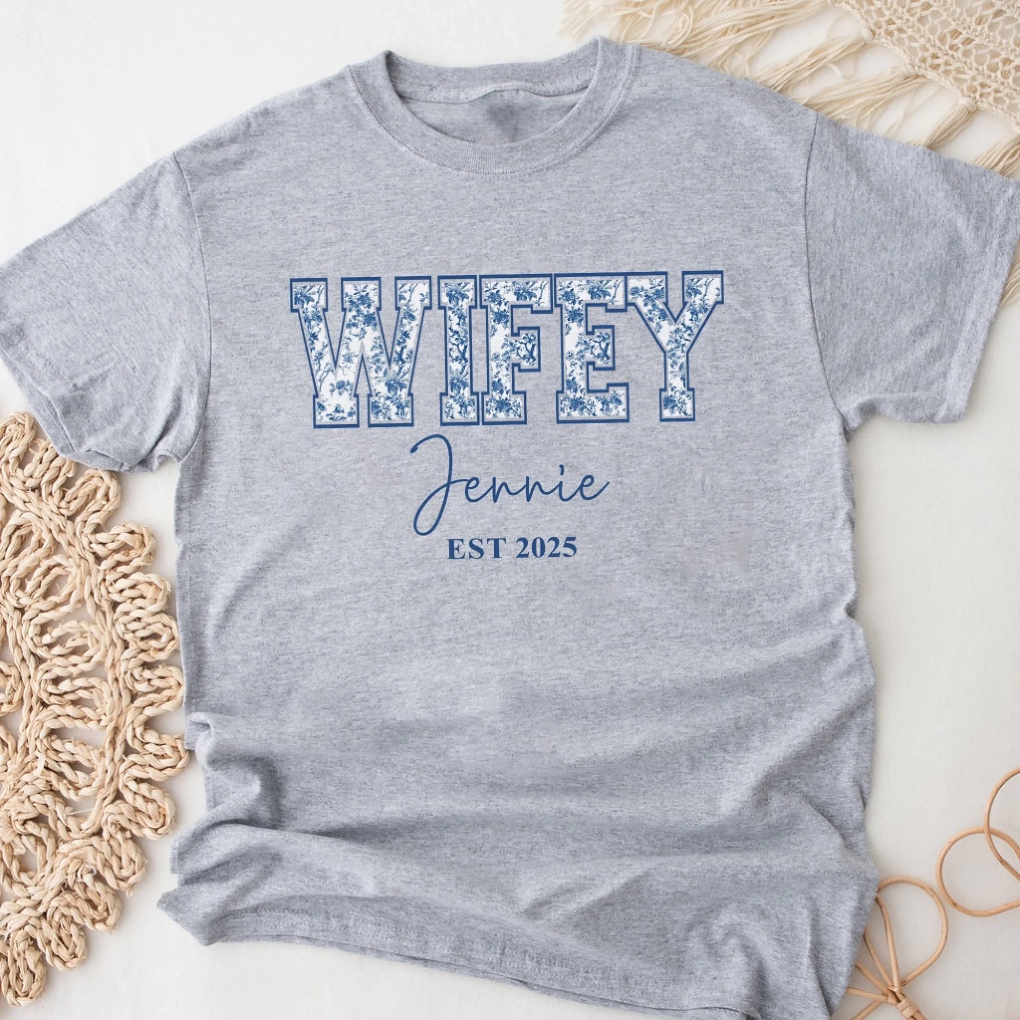 Mrs  Blue Floral Toile De Jouy Version mk 6