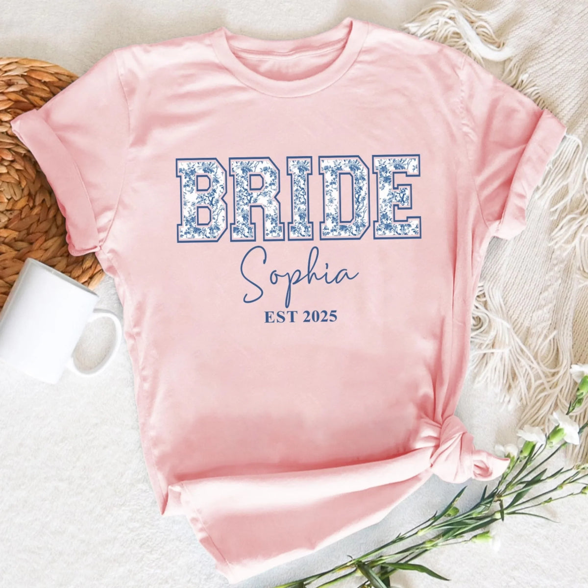 Mrs  Blue Floral Toile De Jouy Version mk 2