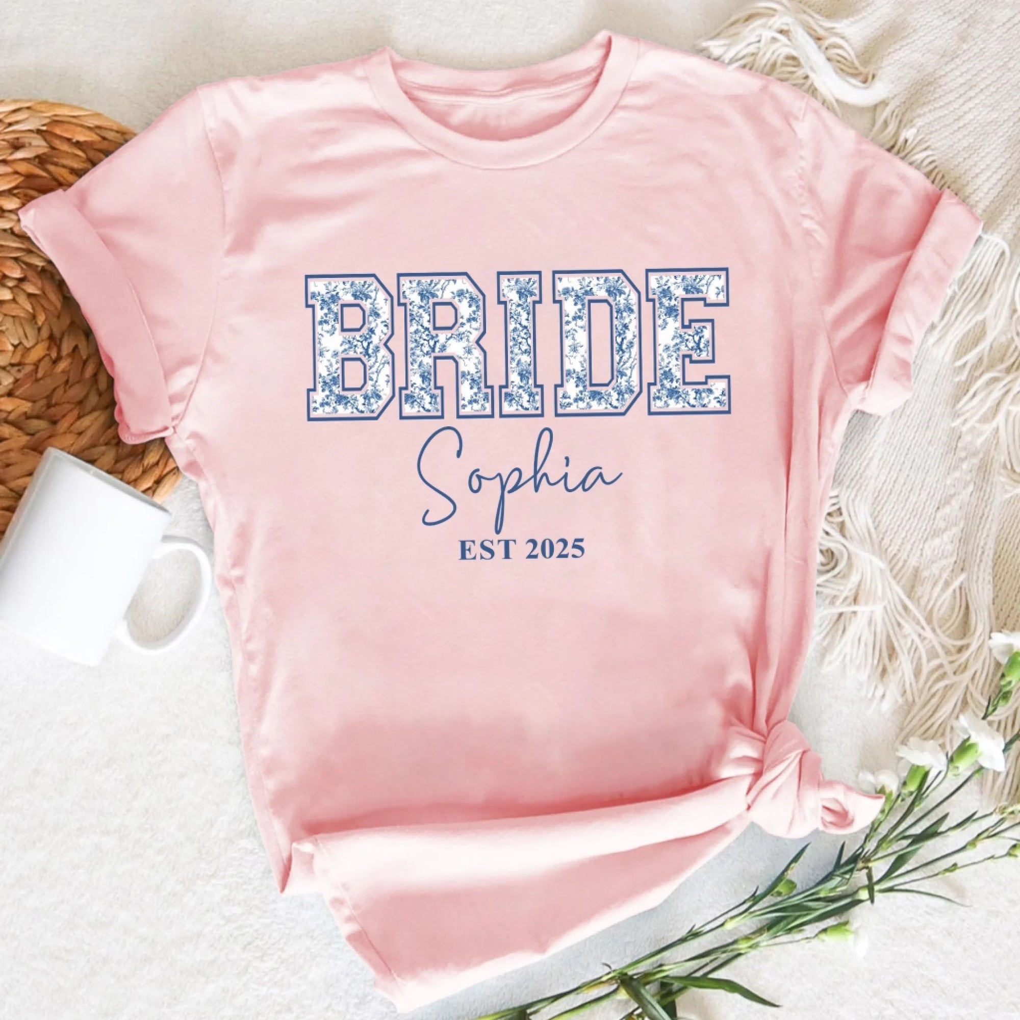 Mrs  Blue Floral Toile De Jouy Version mk 2