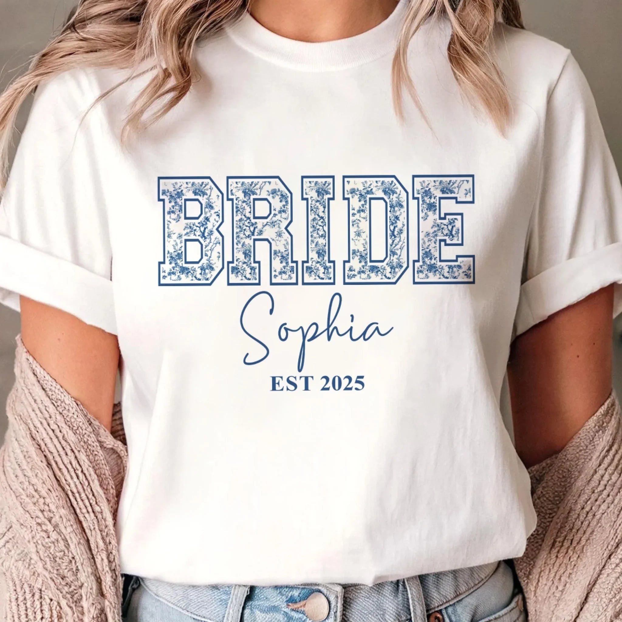 Mrs  Blue Floral Toile De Jouy Version mk 3