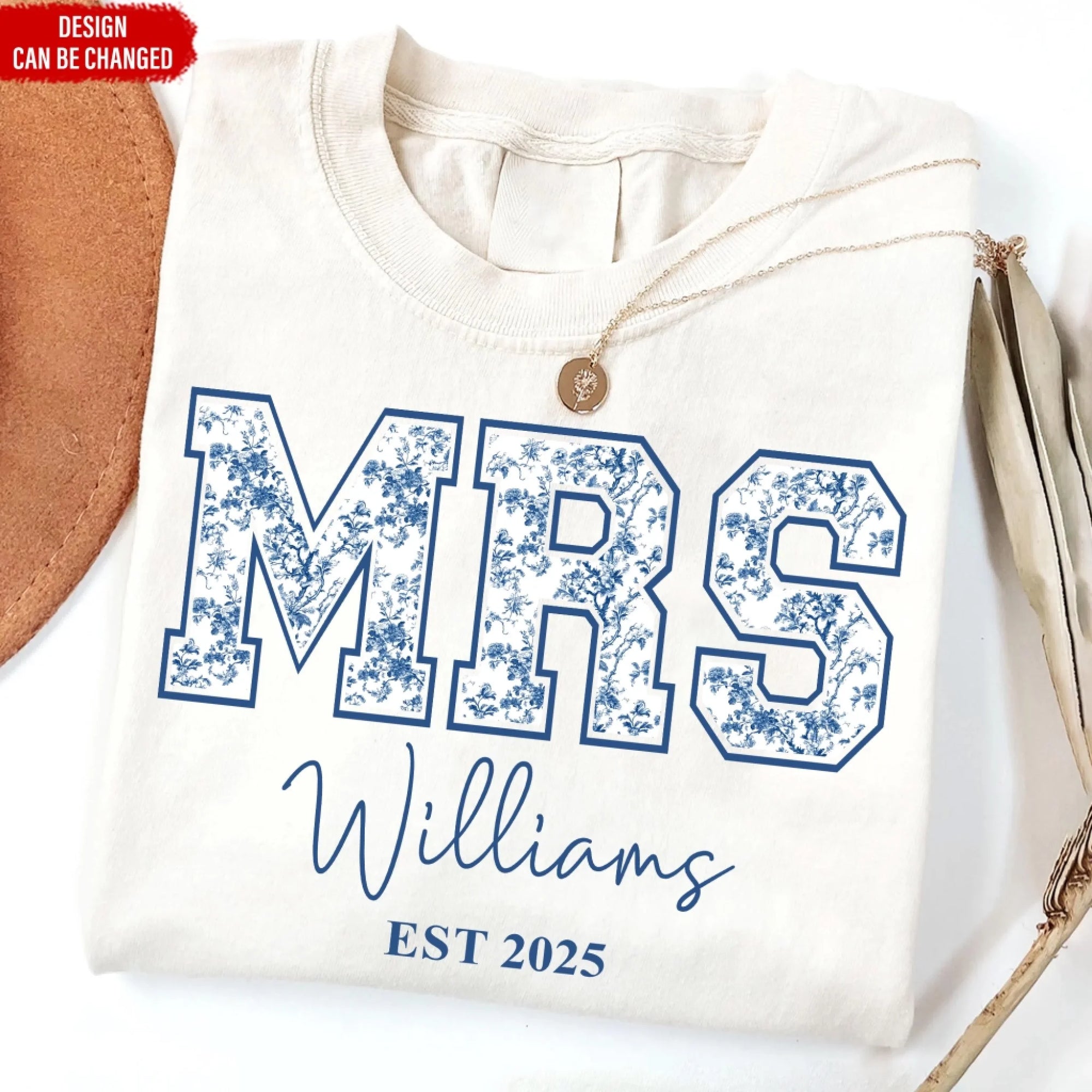 Mrs  Blue Floral Toile De Jouy Version mk ads