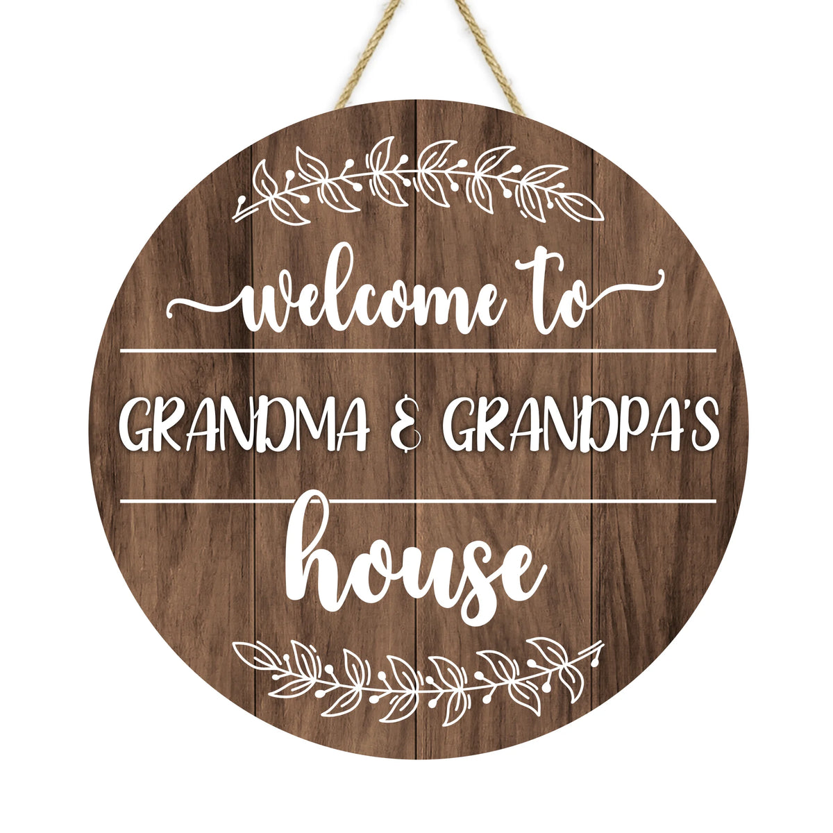 Grandma Rou Welcome to Grandma And Grandpa's House - Personalized Wooden Sign, Rou ...