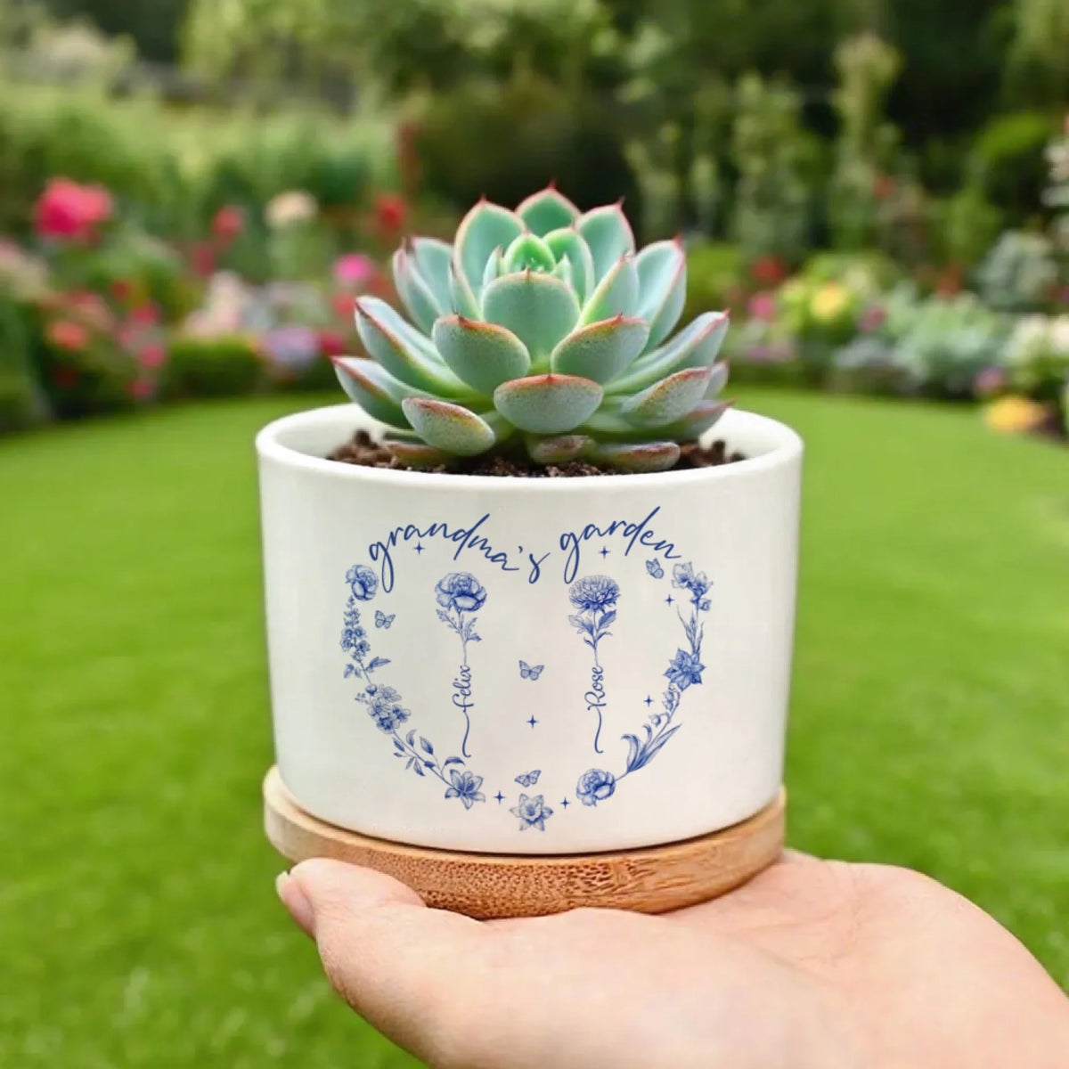 Grandma's Garden Birth Flower Toile De Jouy mk 4