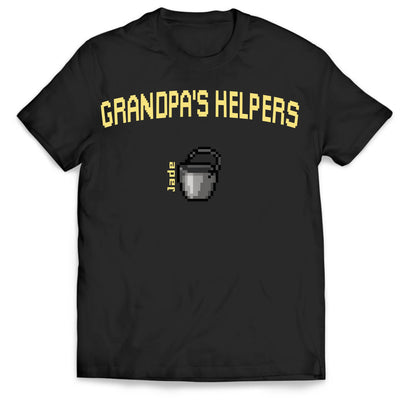 Grandpa Helper Pixel Art Style - Personalized T-Shirt, Gift for Grandpa/Papa