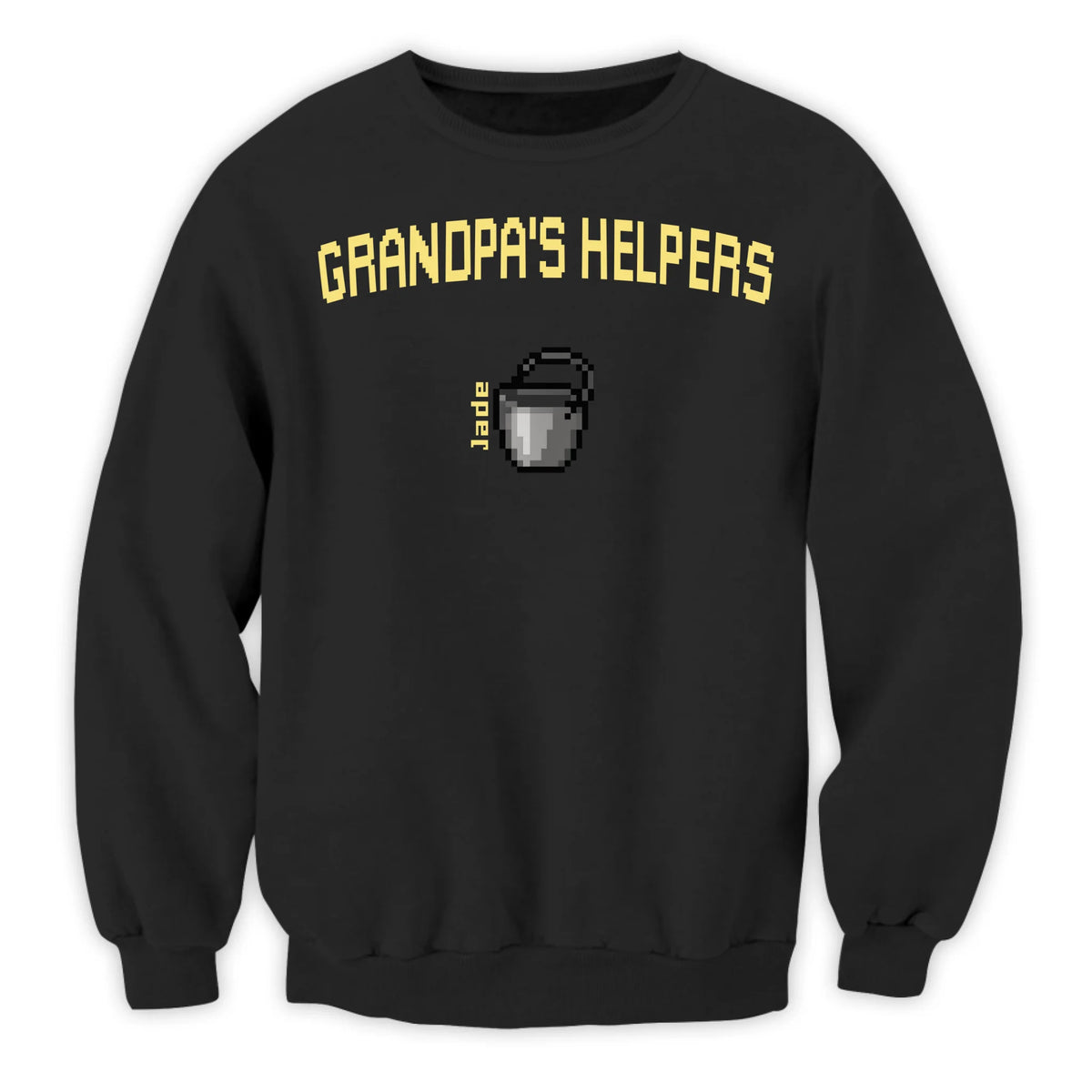Grandpa Helper Pixel Art Style - Personalized T-Shirt, Gift for Grandpa/Papa