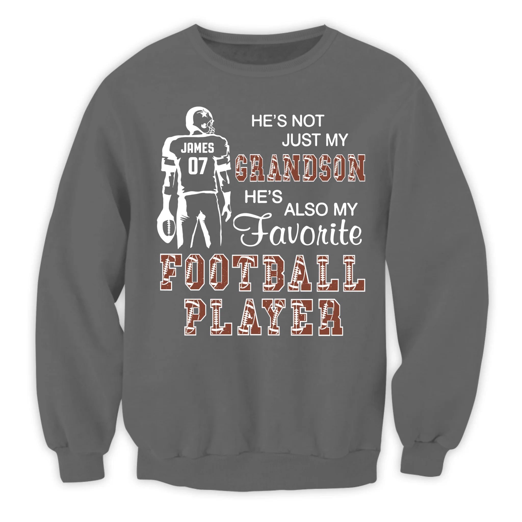 He's Not Just My Grandson He's Favorite Football Player - Personalized T-Shirt - TS35YV