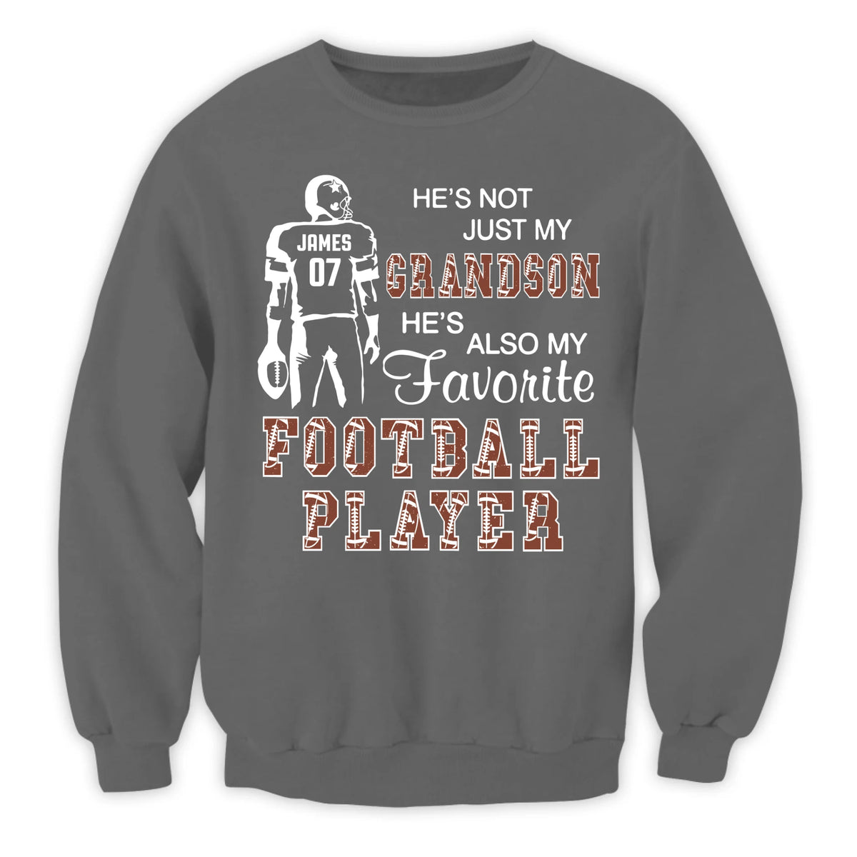 He's Not Just My Grandson He's Favorite Football Player - Personalized T-Shirt - TS35YV