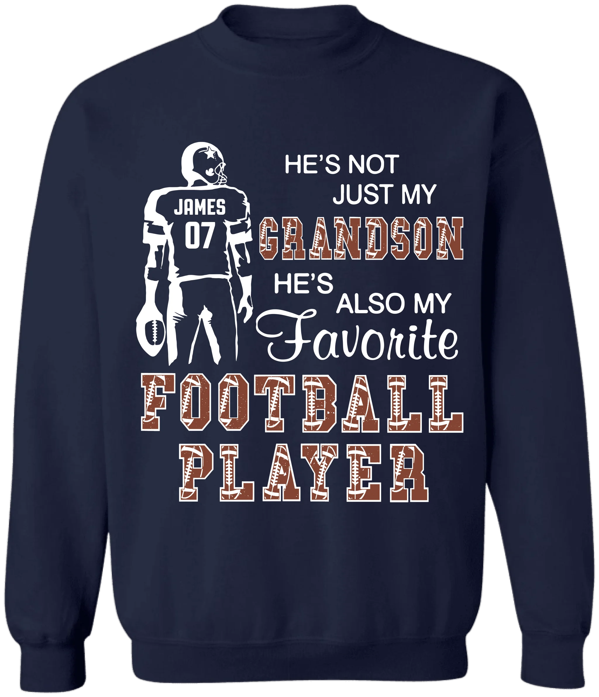 He's Not Just My Grandson He's Favorite Football Player - Personalized T-Shirt - TS35YV