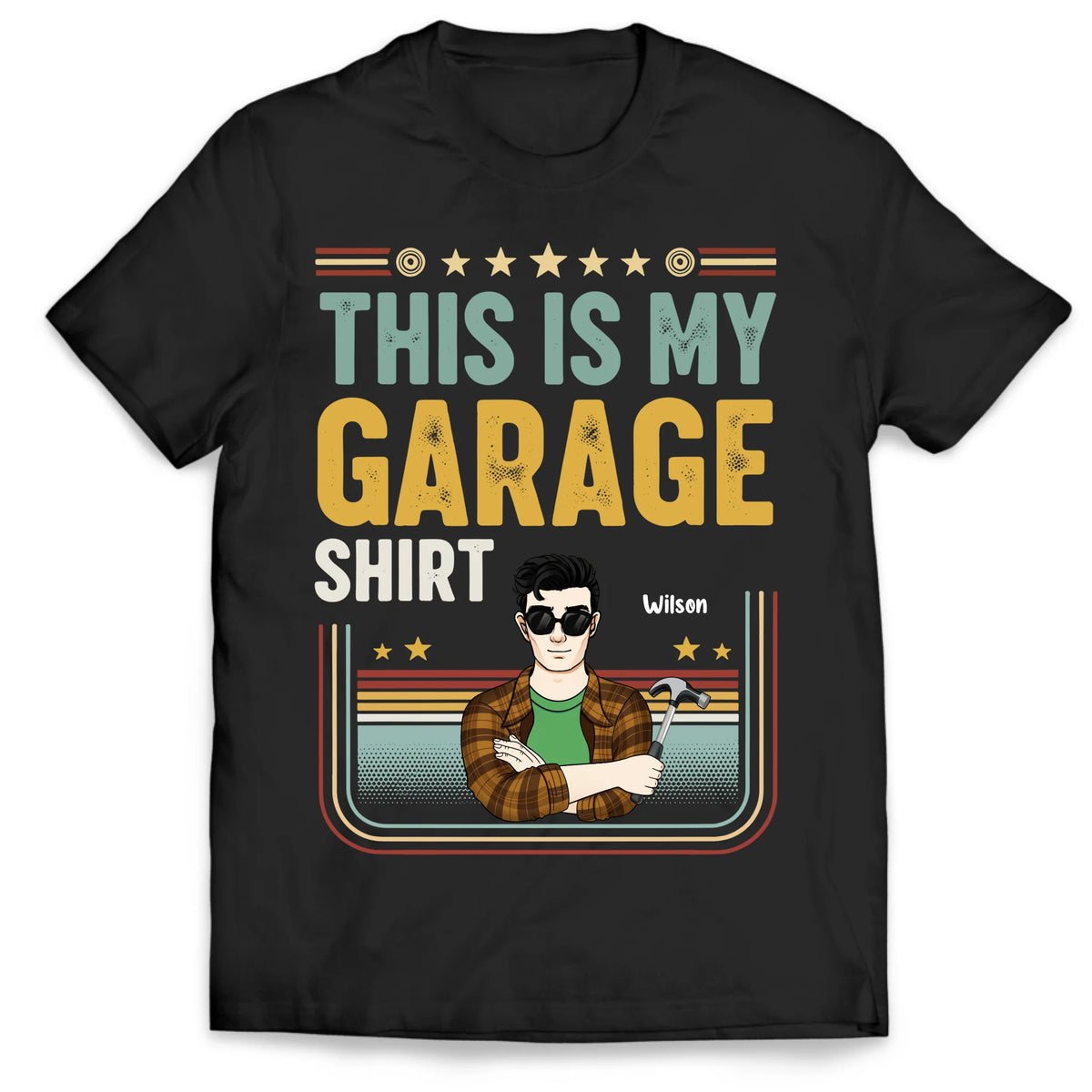 This Is My Working In The Garage With Dad Shirt - Personalized T-Shirt, Dad And Kid Matching Shirt