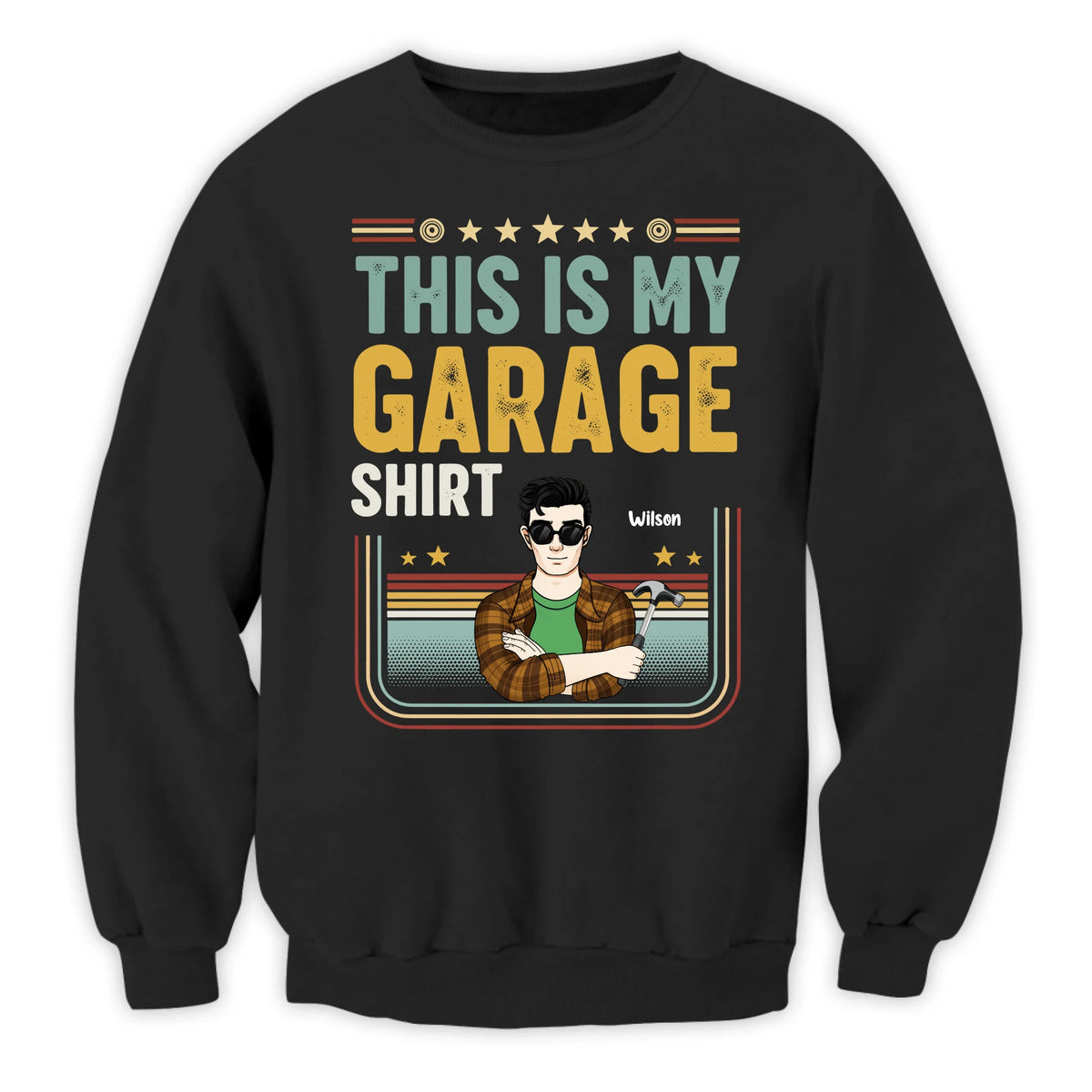 This Is My Working In The Garage With Dad Shirt - Personalized T-Shirt, Dad And Kid Matching Shirt