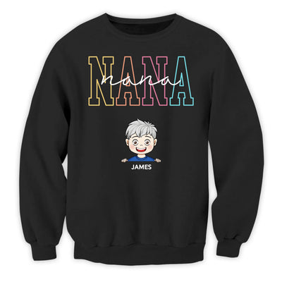 Grandma With Her Kids - Personalized T-Shirt, Gift For Grandma/ Mom