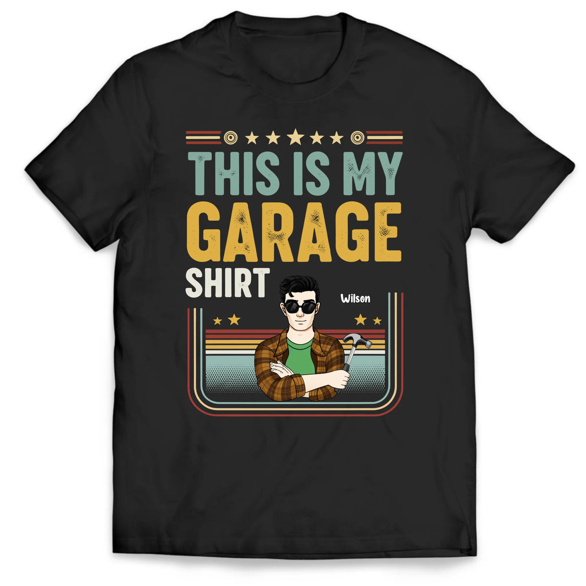 This Is My Working In The Garage With Dad Shirt - Personalized T-Shirt, Dad And Kid Matching Shirt