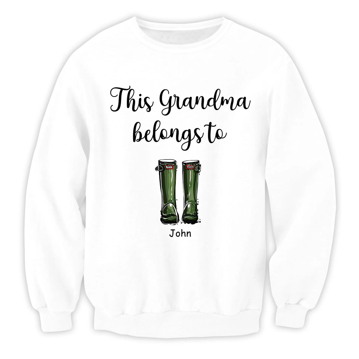 This Grandma Belongs To Boots - Personalized T-Shirt, Gift For Grandparents/ Grandma/ Grandpa Gift