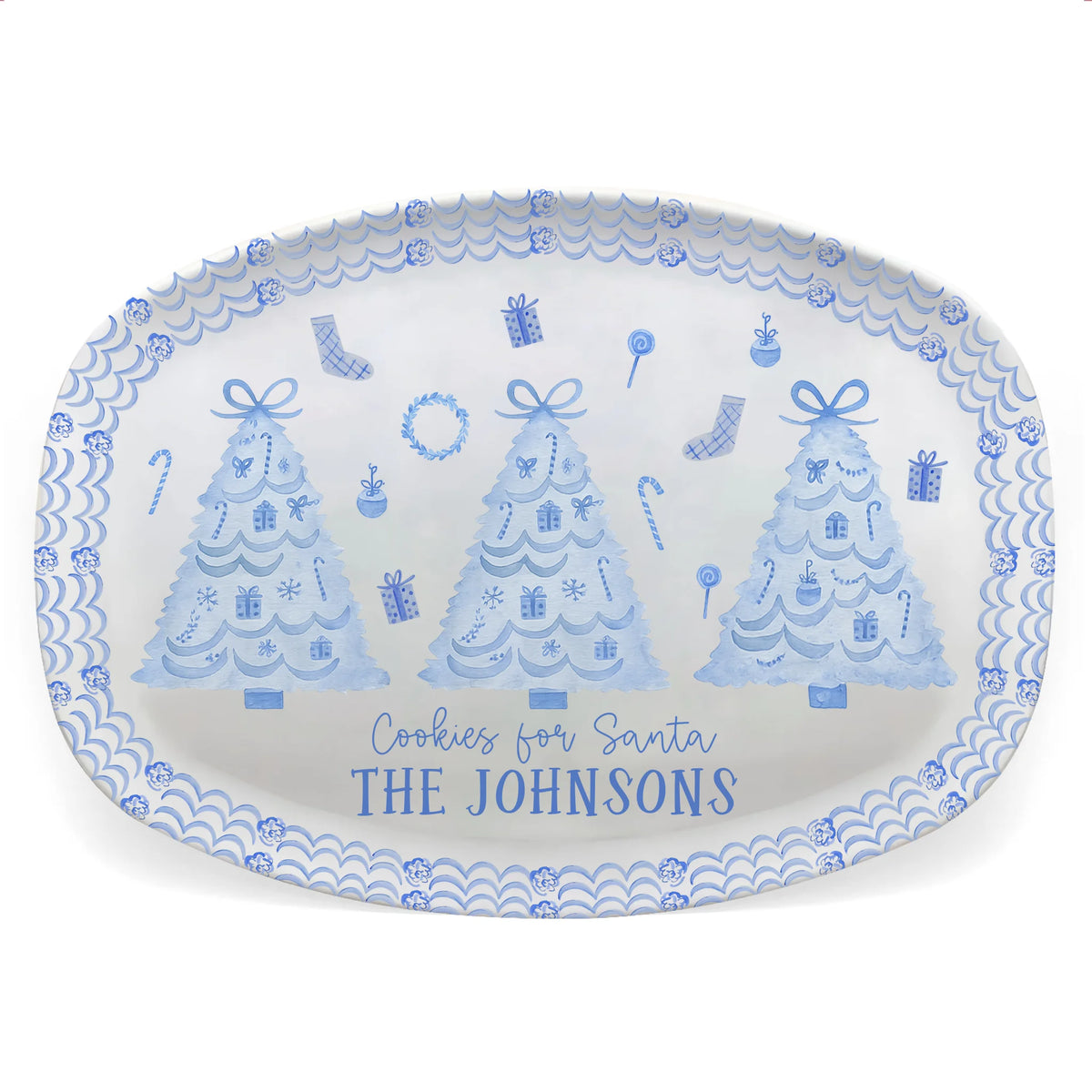 Christmas Cookies for Santa - Personalized Platter, Gift Idea Santa, Family Gift