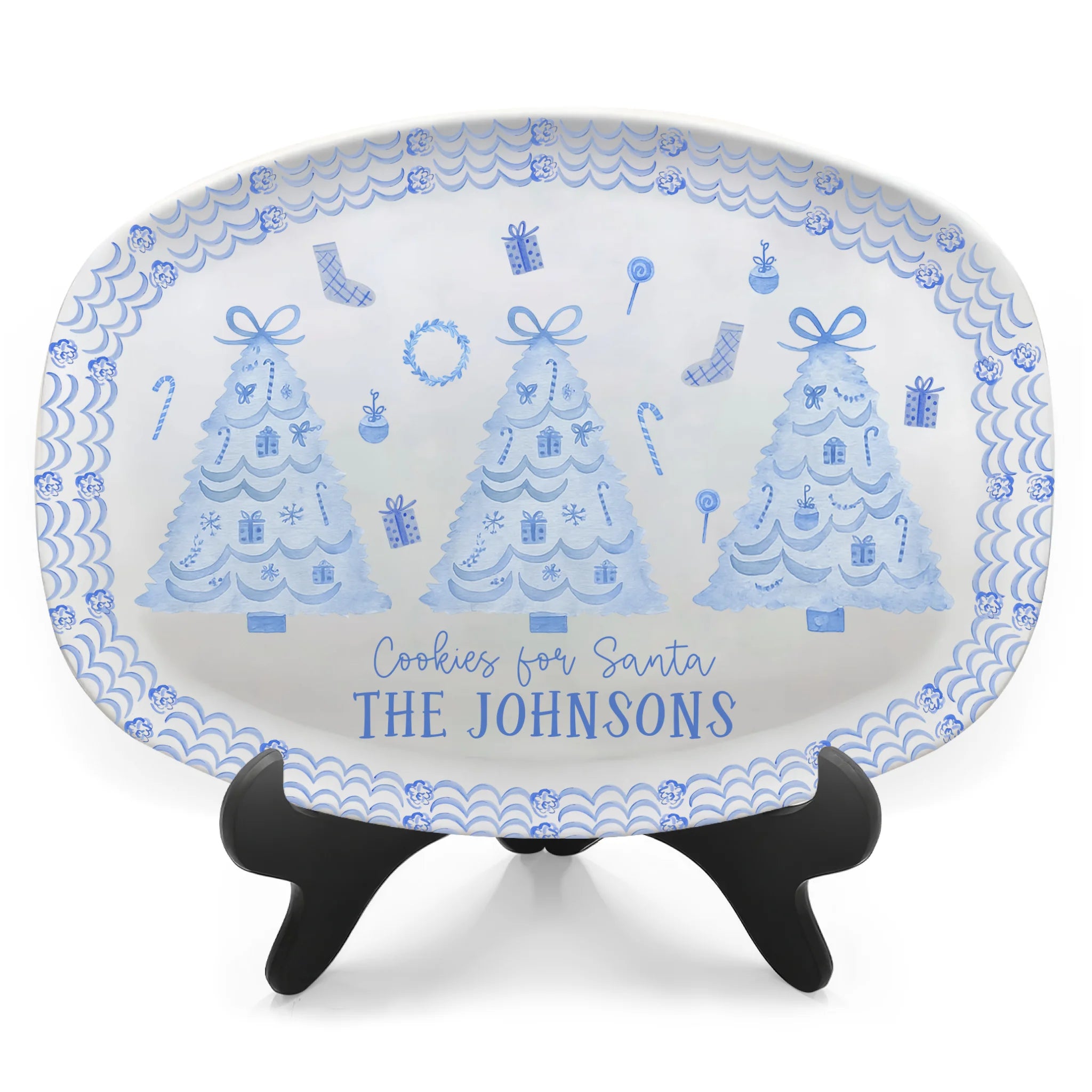 Christmas Cookies for Santa - Personalized Platter, Gift Idea Santa, Family Gift