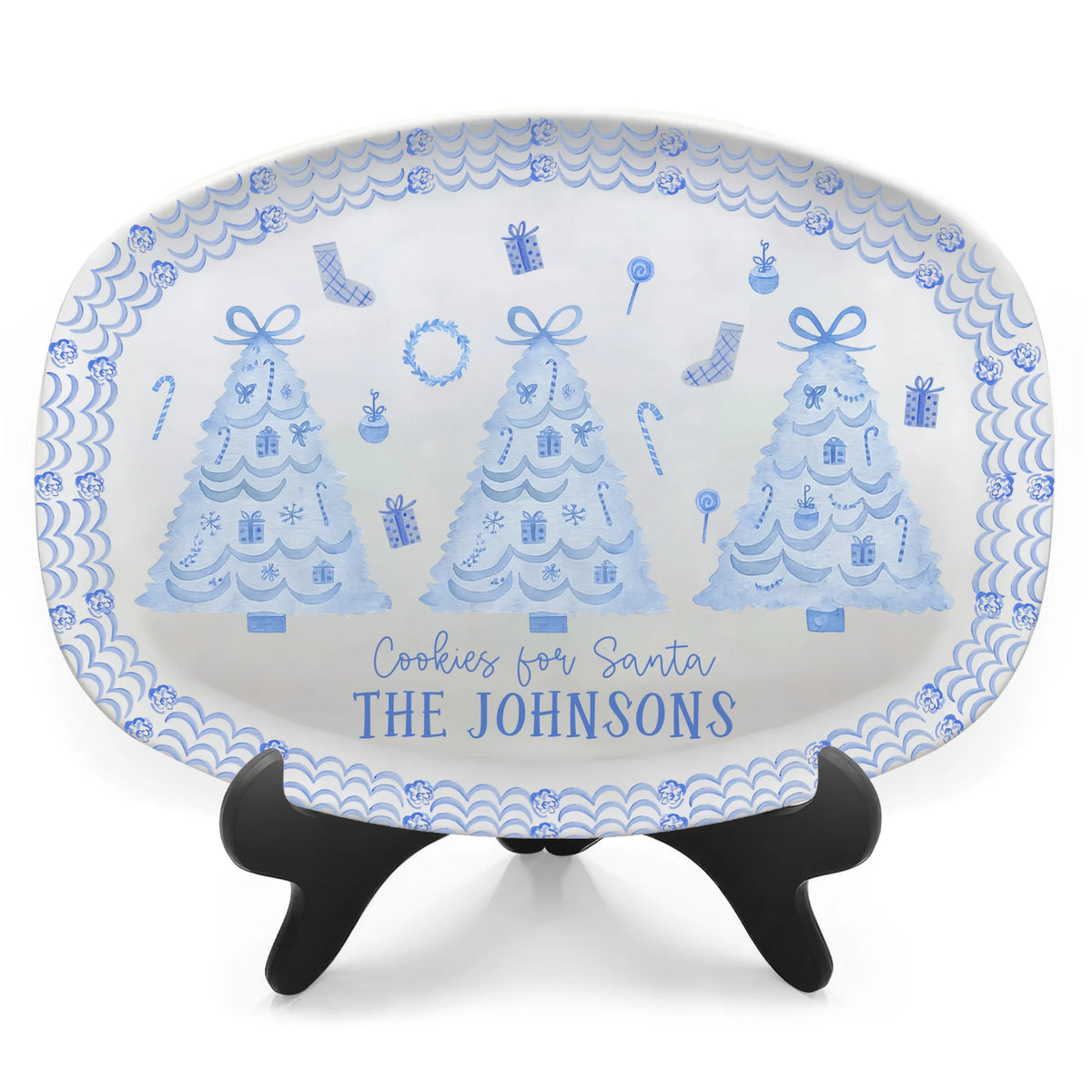 Christmas Cookies for Santa - Personalized Platter, Gift Idea Santa, Family Gift
