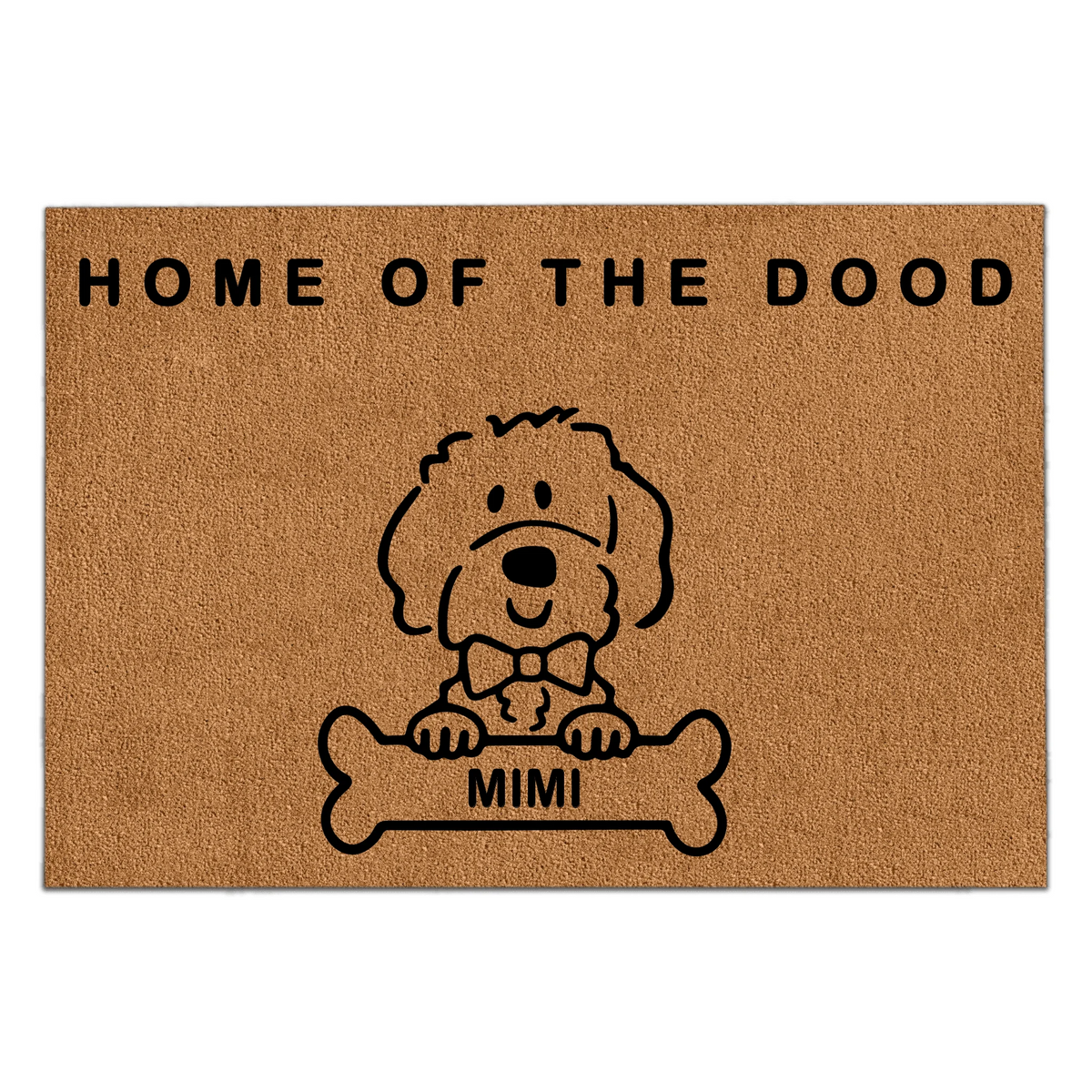 Home Of The Doods - Personalized Doormat, Gift For Dog Lover, Doodle Doormat