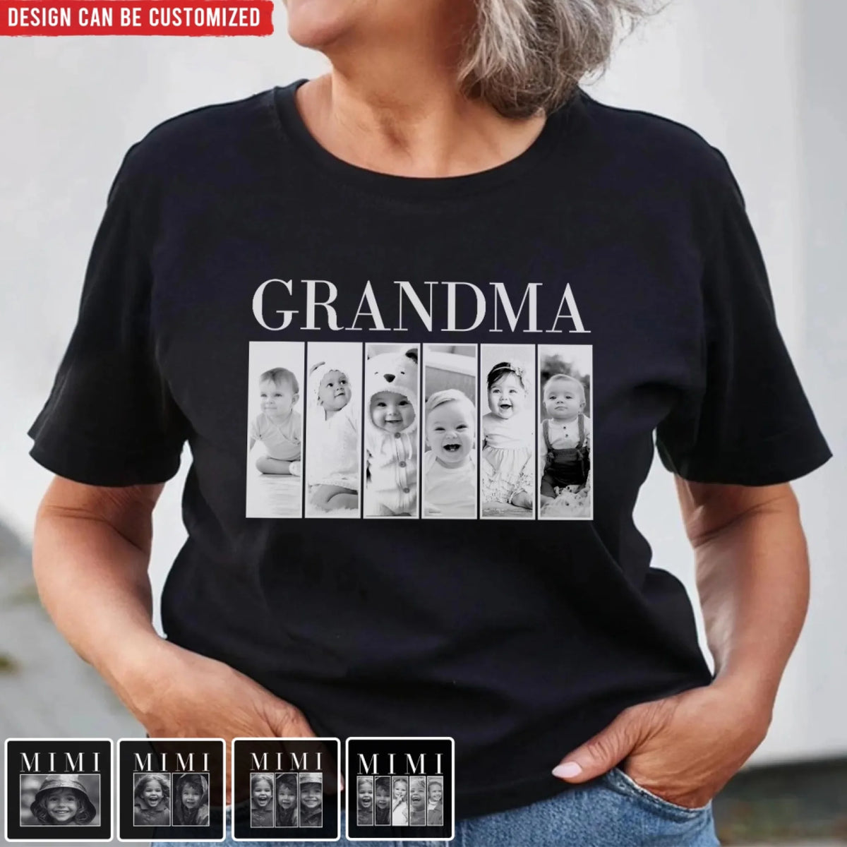 Custom Kid Photo Collage Shirt - Personalized T-Shirt, Gift For Grandmother