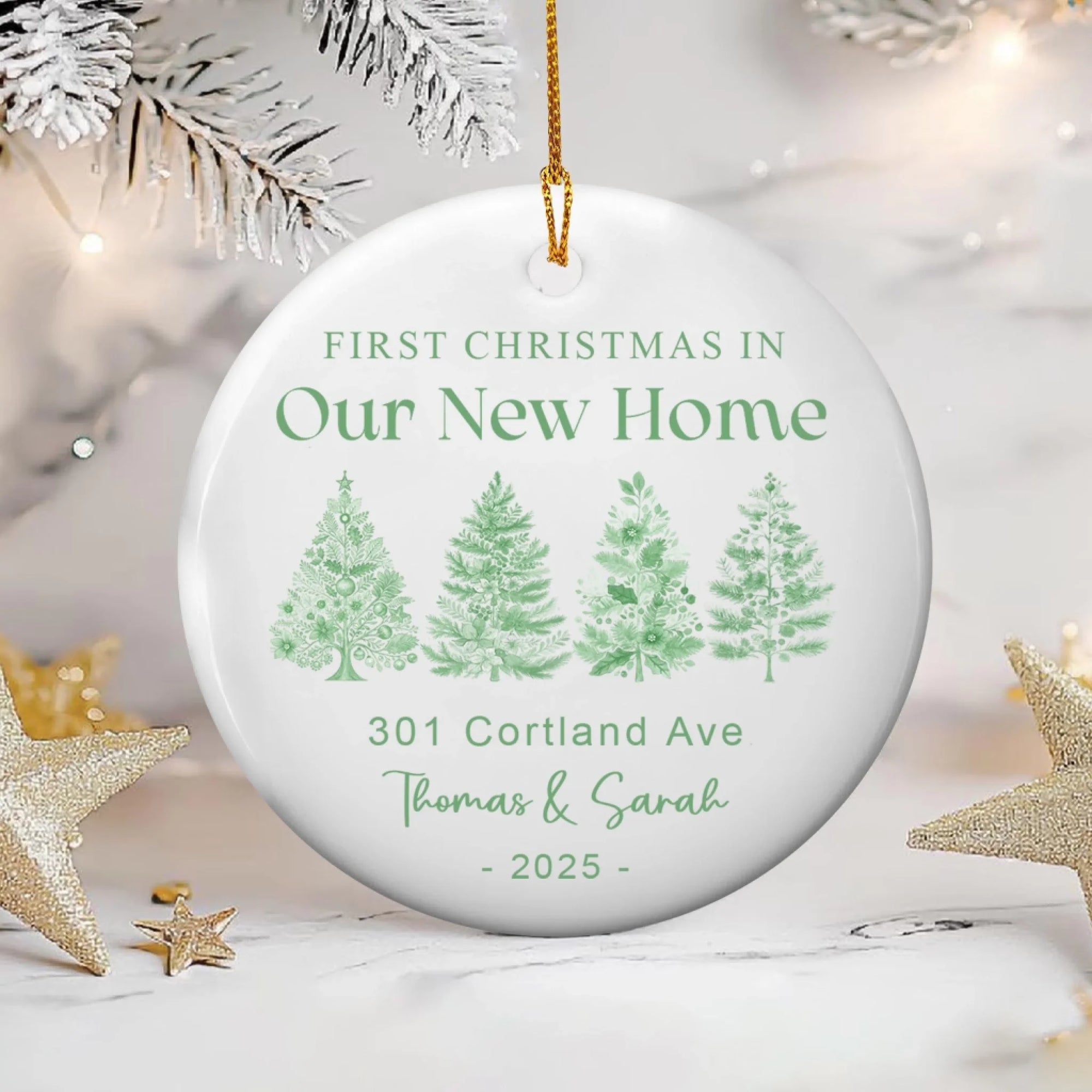 First Christmas in Our New Home Chinoiseries Toile Version mk 1