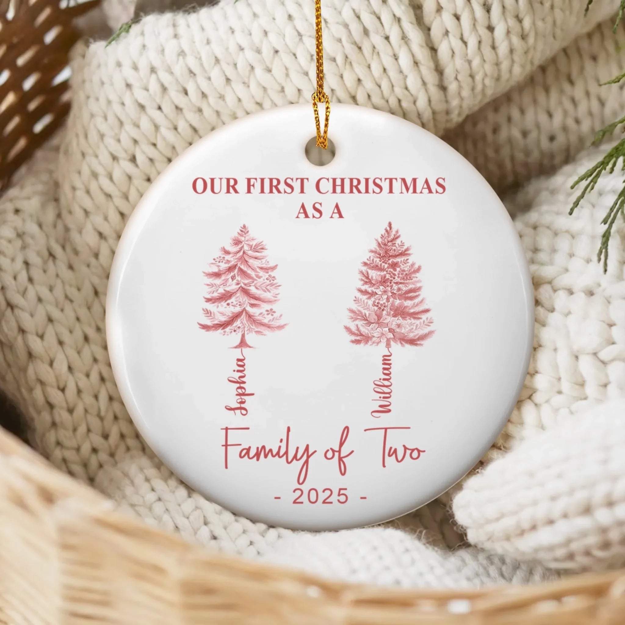 Our First Christmas As A Family Chinoiseries Toile Version mk 5