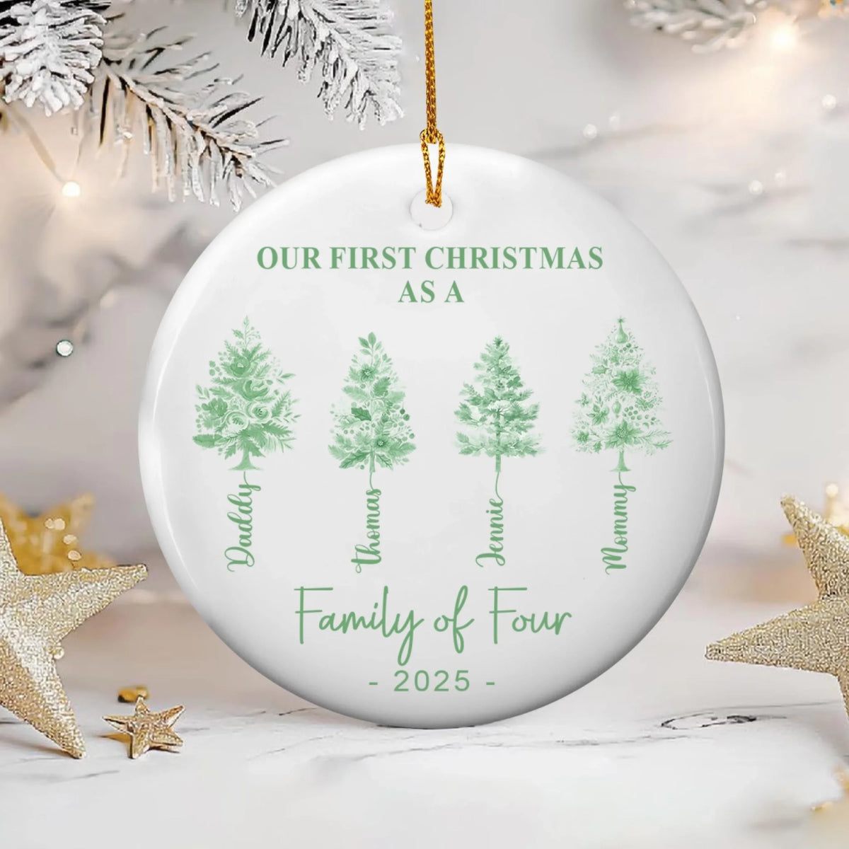 Our First Christmas As A Family Chinoiseries Toile Version mk 4