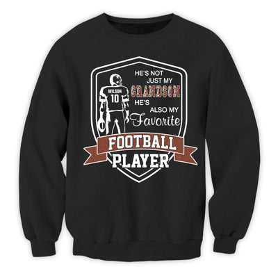 My Favorite Football Player Is My Grandson - Personalized T-shirt, Gift for Football Family