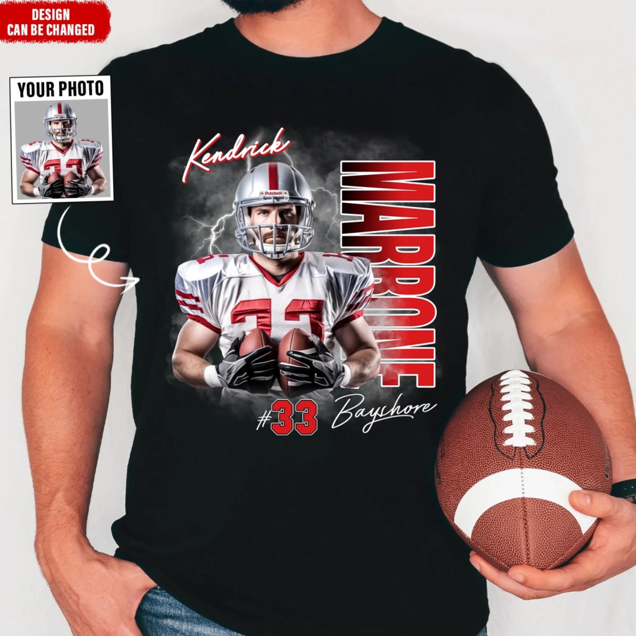 Football Player With Custom Photo mk ads