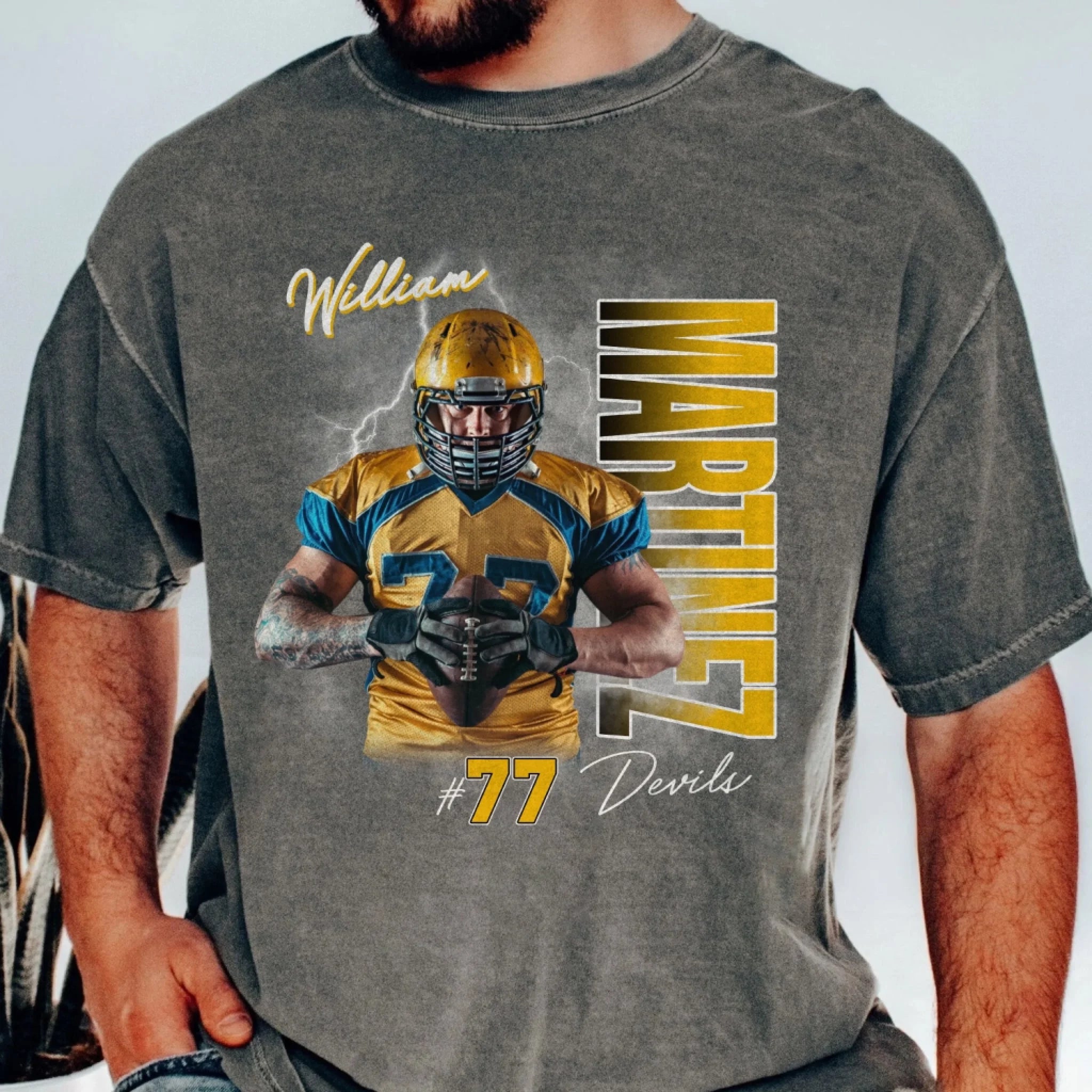 Football Player With Custom Photo mk 4