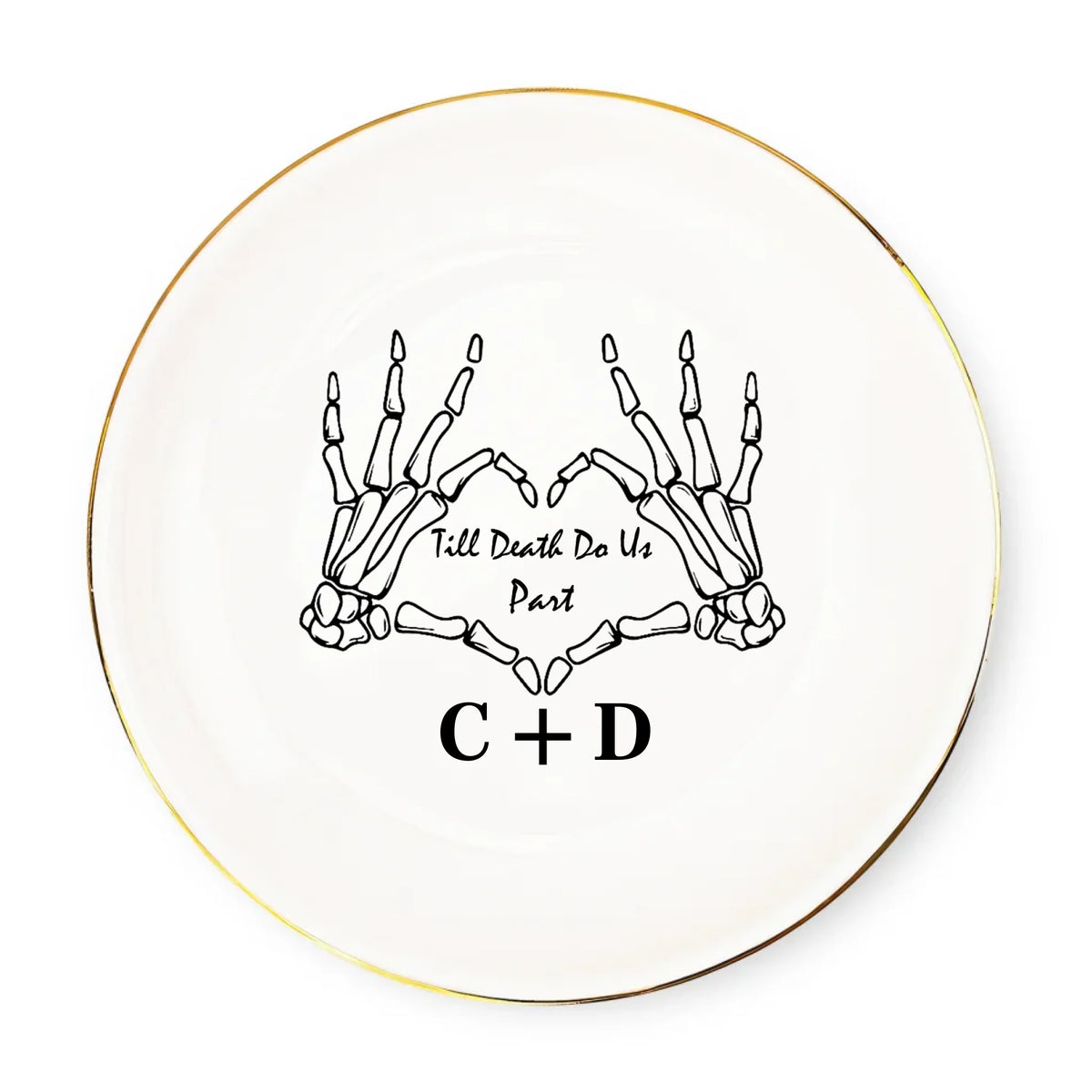 Till&#39; Death Do Us Part - Personalized Jewelry Dish, Gift For Couple, Wedding Ring Dish, Engaged Ring Dish