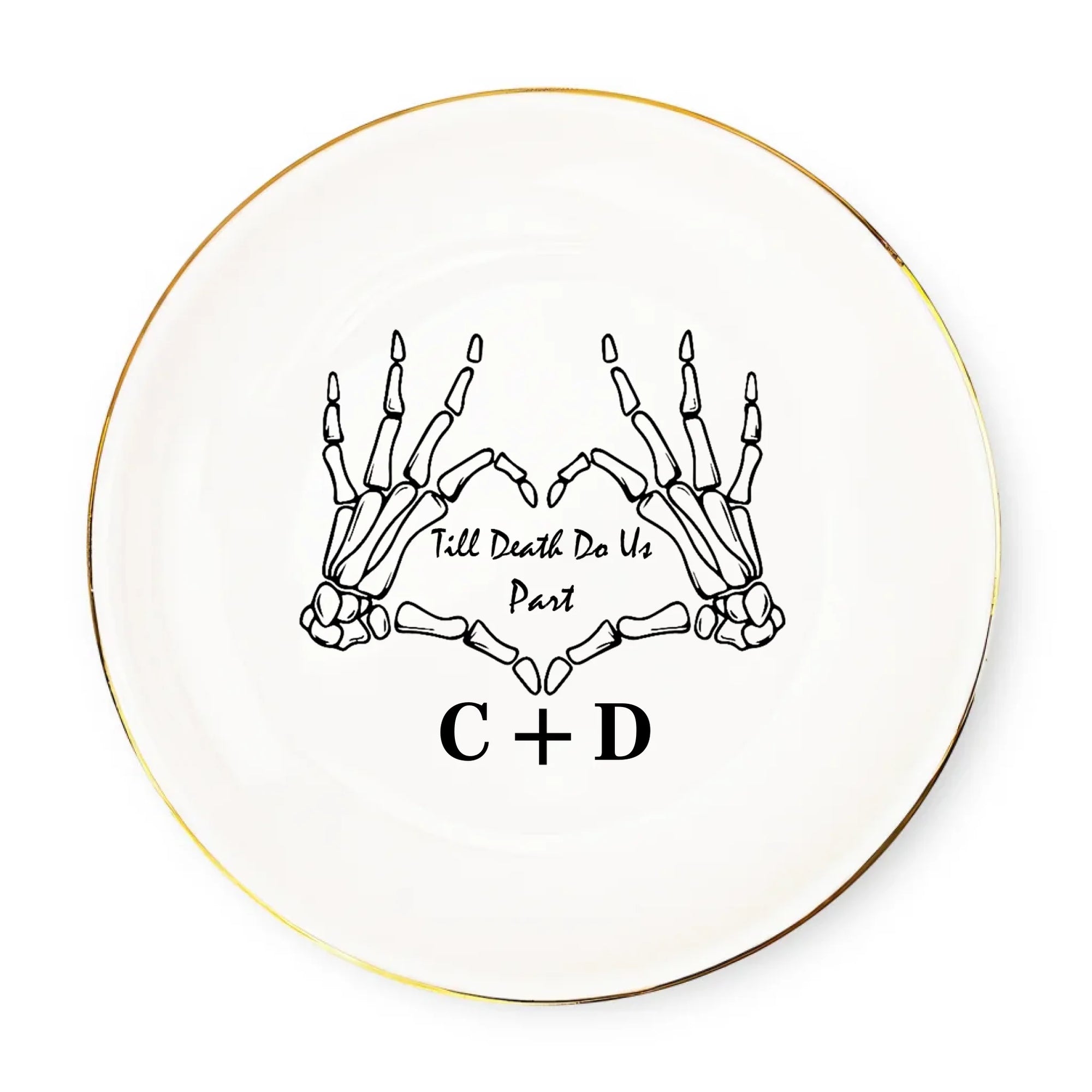 Till' Death Do Us Part - Personalized Jewelry Dish, Gift For Couple, Wedding Ring Dish, Engaged Ring Dish