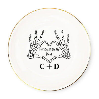Till' Death Do Us Part - Personalized Jewelry Dish, Gift For Couple, Wedding Ring Dish, Engaged Ring Dish
