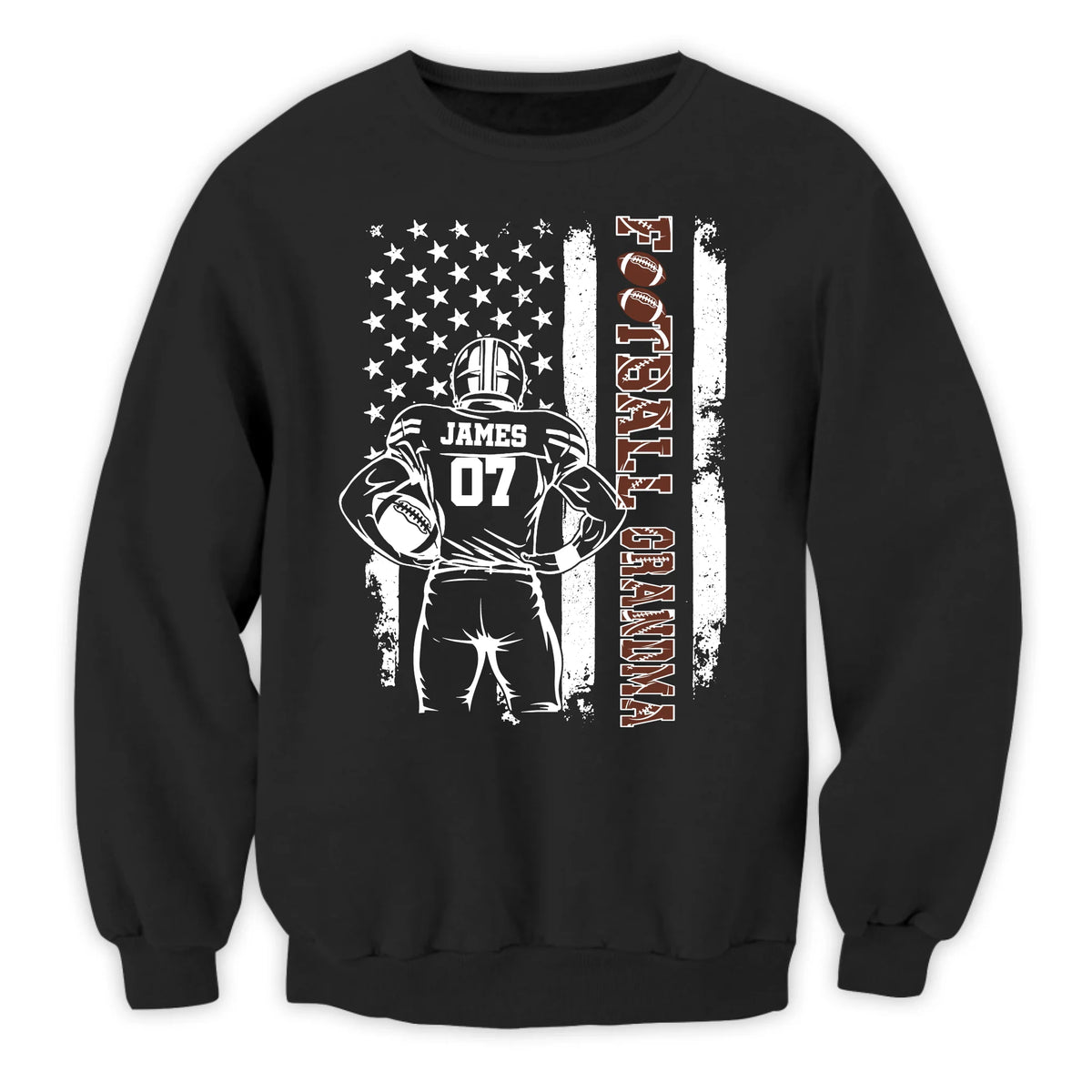 Football Grandma - Personalized T-Shirt, Gift For Football Family, Football Grandma/ Grandpa