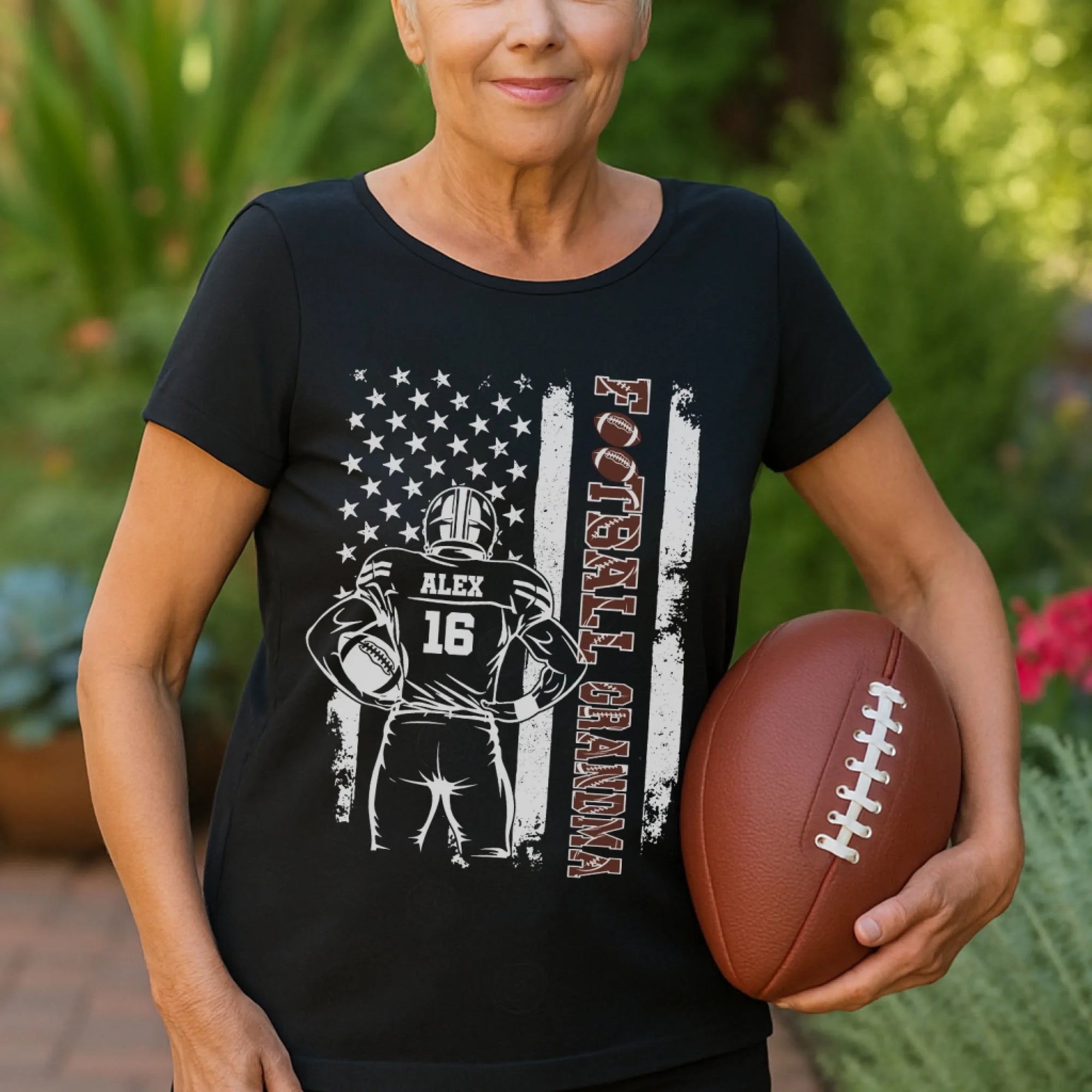 Football Grandma - Personalized T-Shirt, Gift For Football Family, Football Grandma/ Grandpa