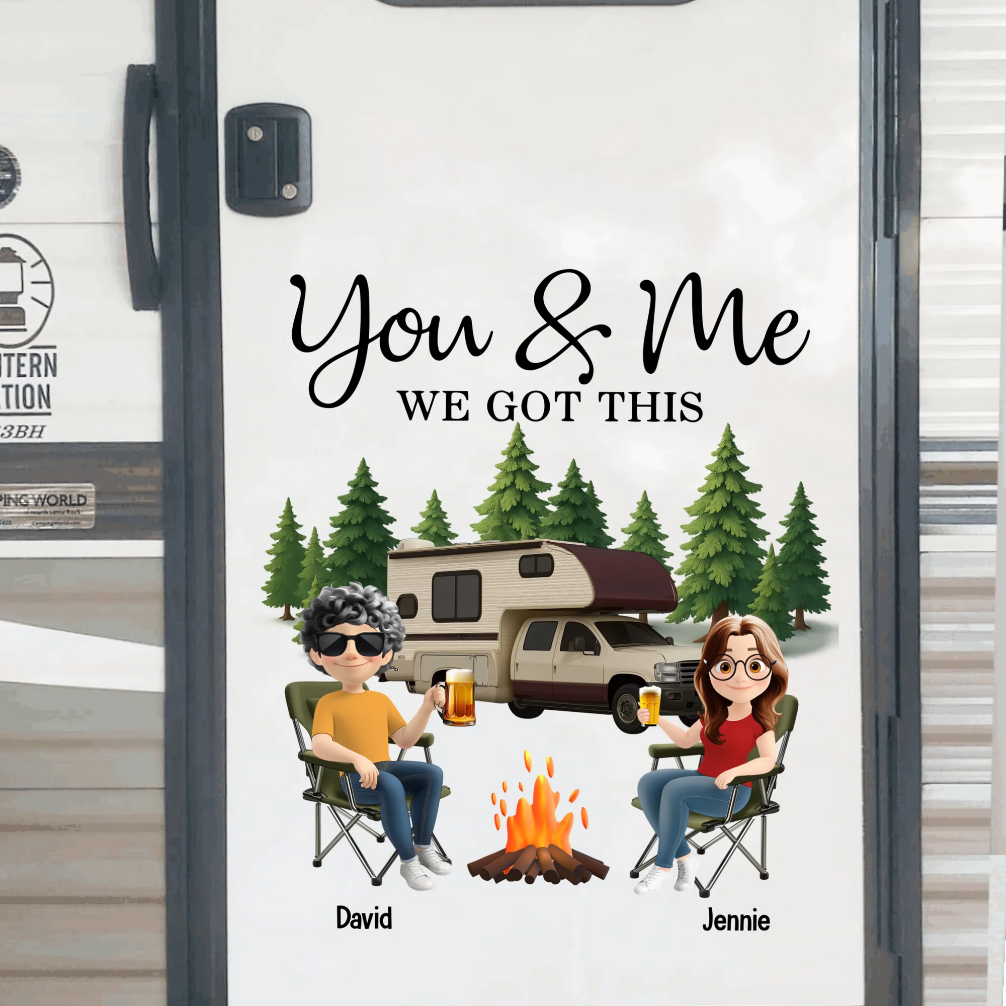 You And Me We Got This - Personalized Decal, Camping Gift For Camping Lovers