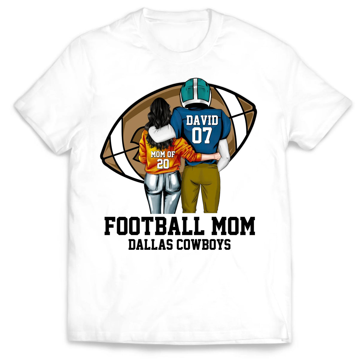 Thats My Boy Football Mom - Personalized T-Shirt, Gift For Football Fan, Gift For Football Lover