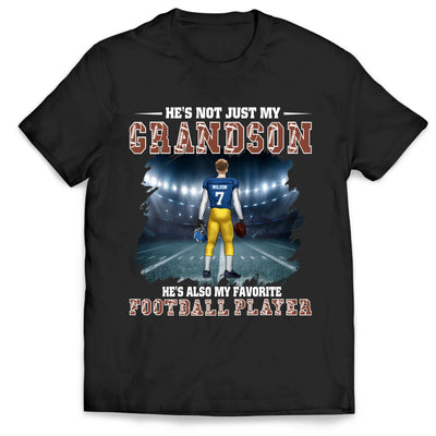 Proud Football Grandparents - Personalized T-Shirt, Football Grandma/Grandpa Shirt