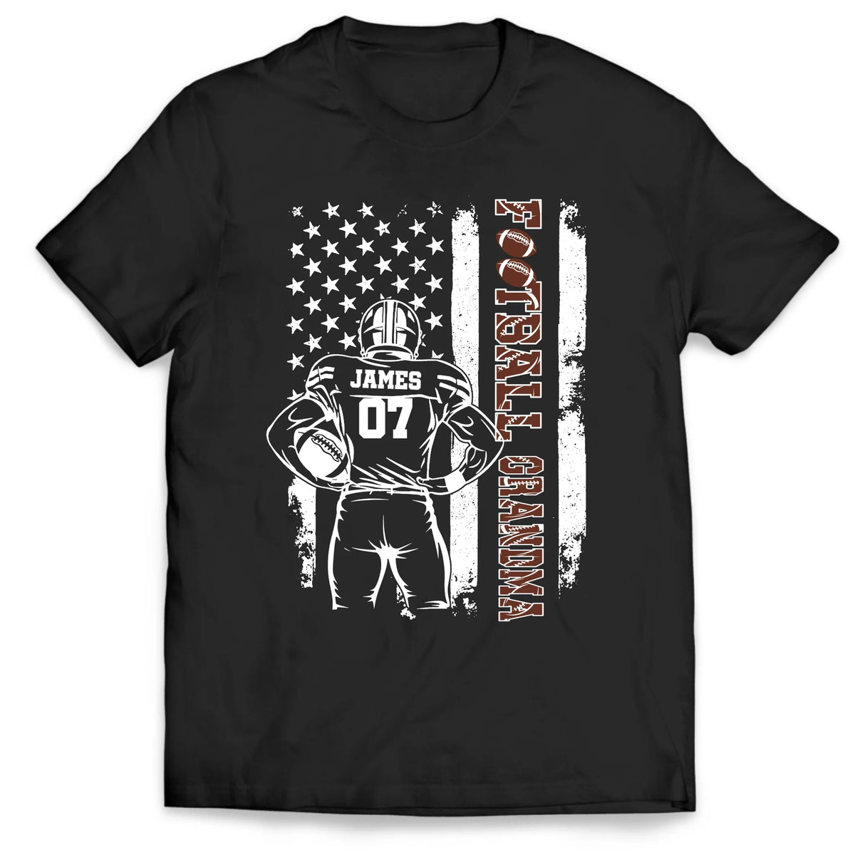 Football Grandma - Personalized T-Shirt, Gift For Football Family, Football Grandma/ Grandpa